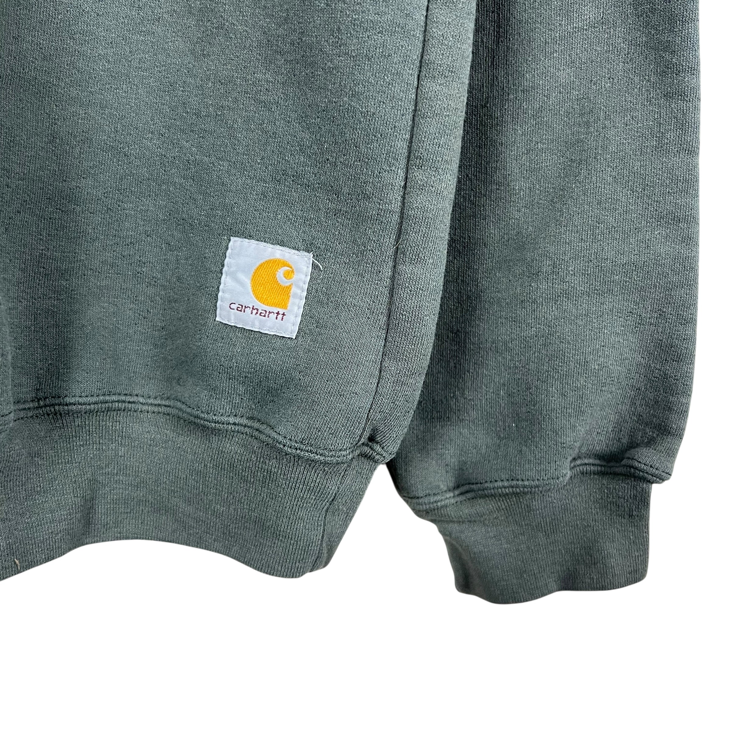 Vintage Carhartt Corner Logo Crewneck Washed Olive