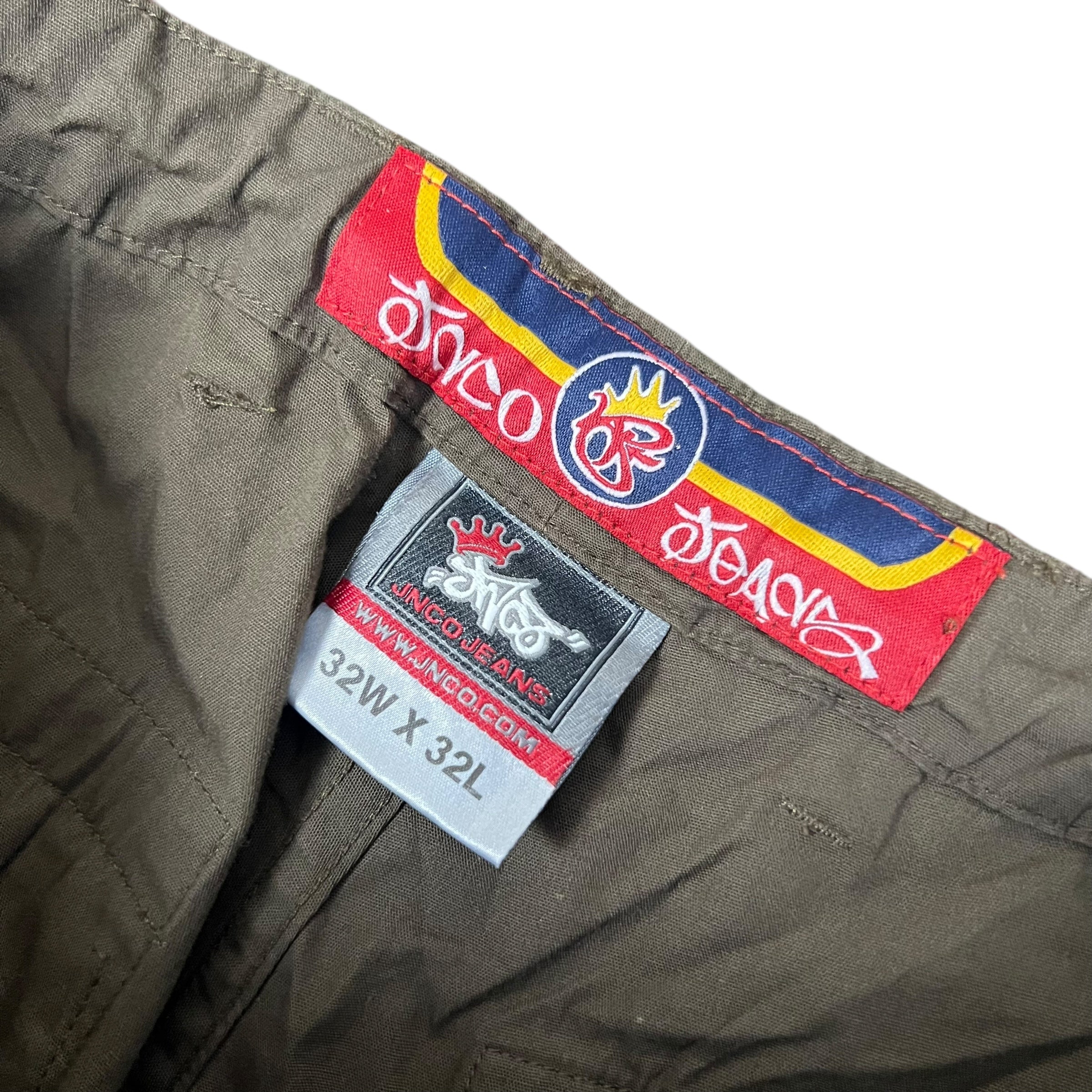 Vintage JNCO Jeans Baggy Cargo Pants Dark Olive