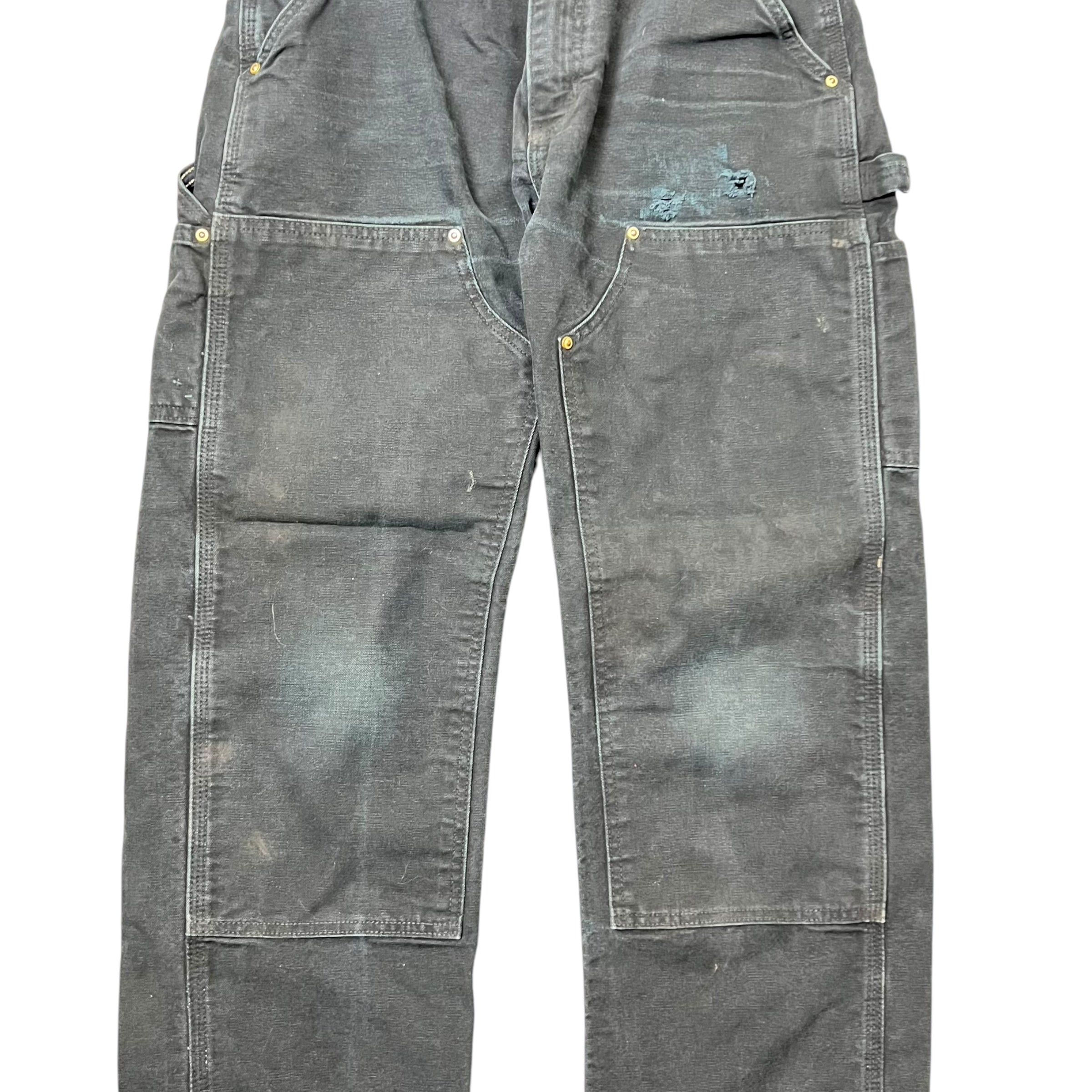 Vintage Carhartt Straight Fit Double Knee Pants Black