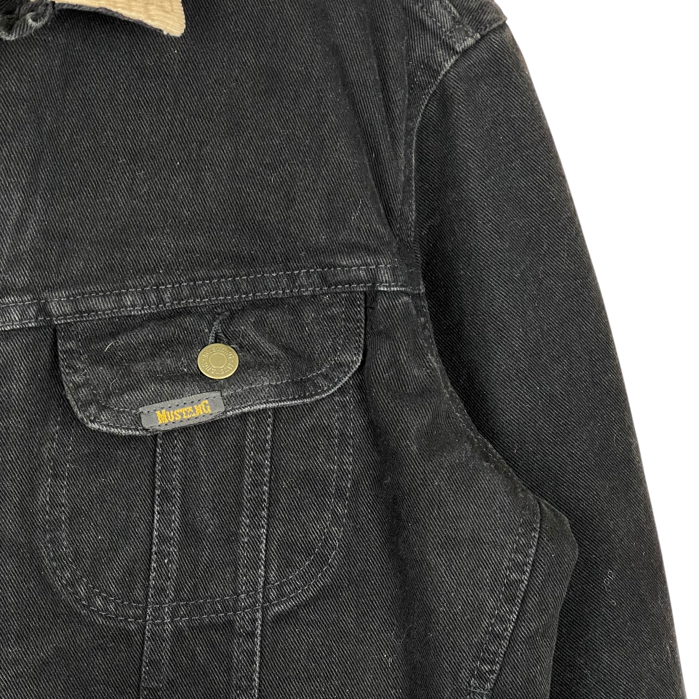 Vintage Mustang Stormrider Blanket Lined Denim Jacket Black