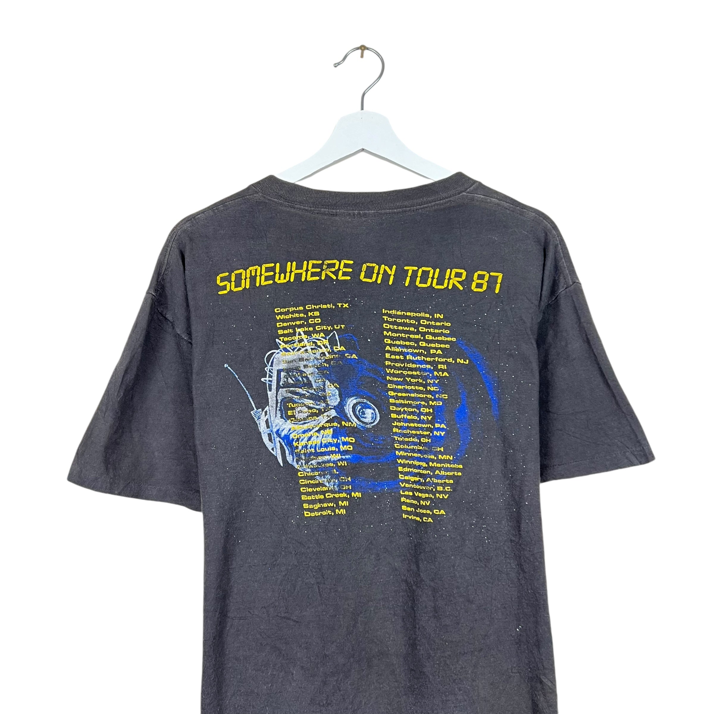 1987 Iron Maiden “Somewhere On Tour” Tee Black