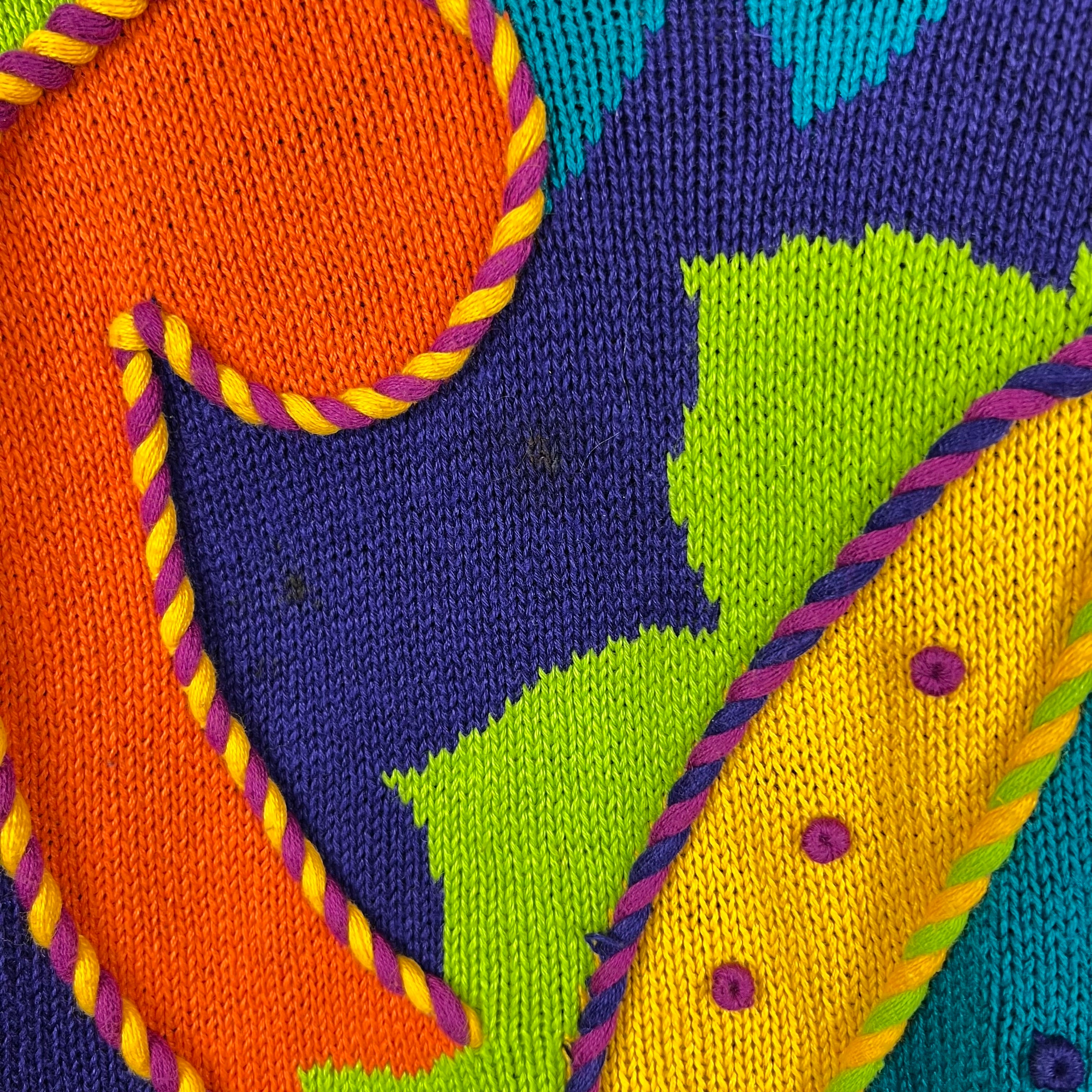 Vintage Santoria Women’s Multi Pattern Knit Purple