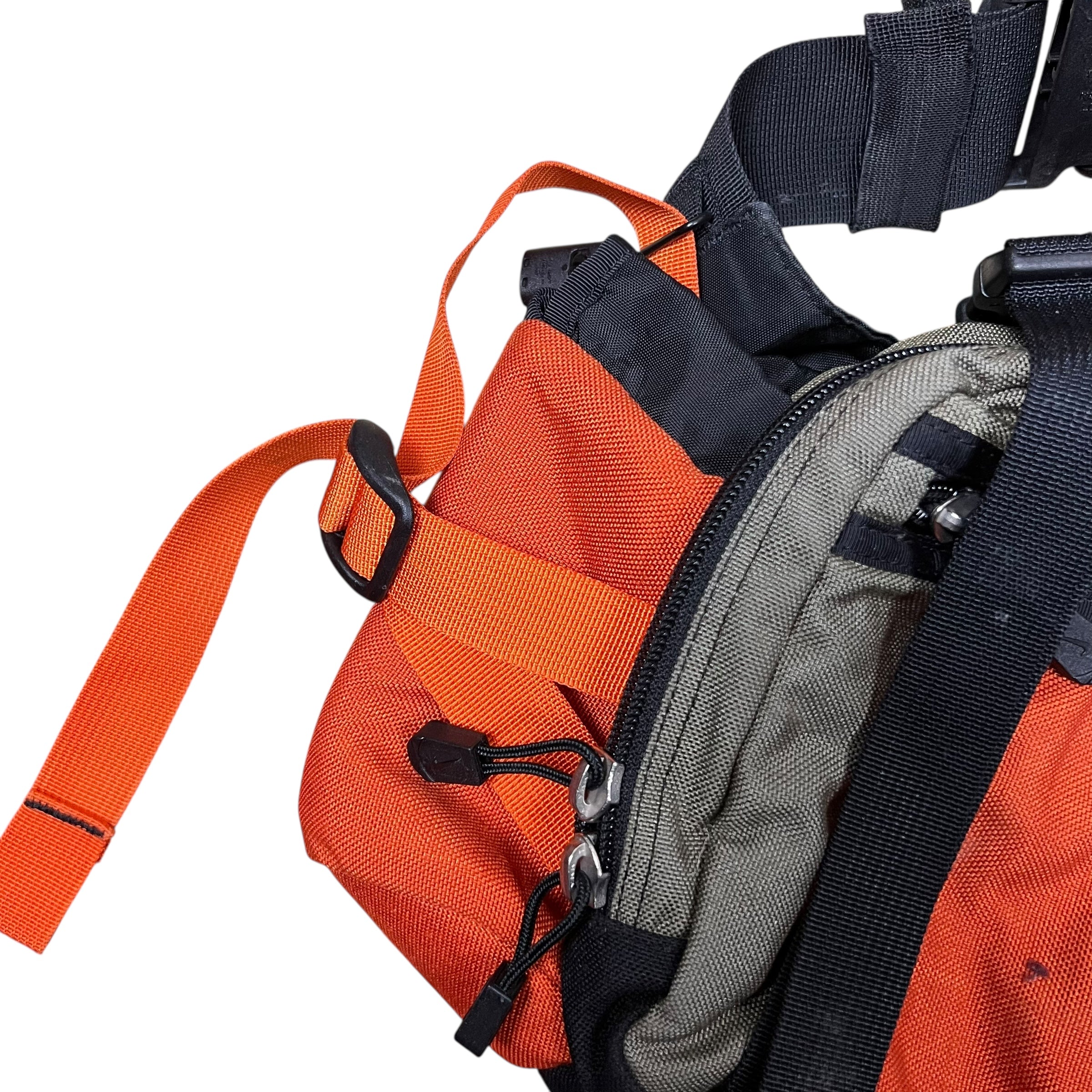 Vintage Nike ACG Twin Solo Hiking Waist Bag Orange/Green