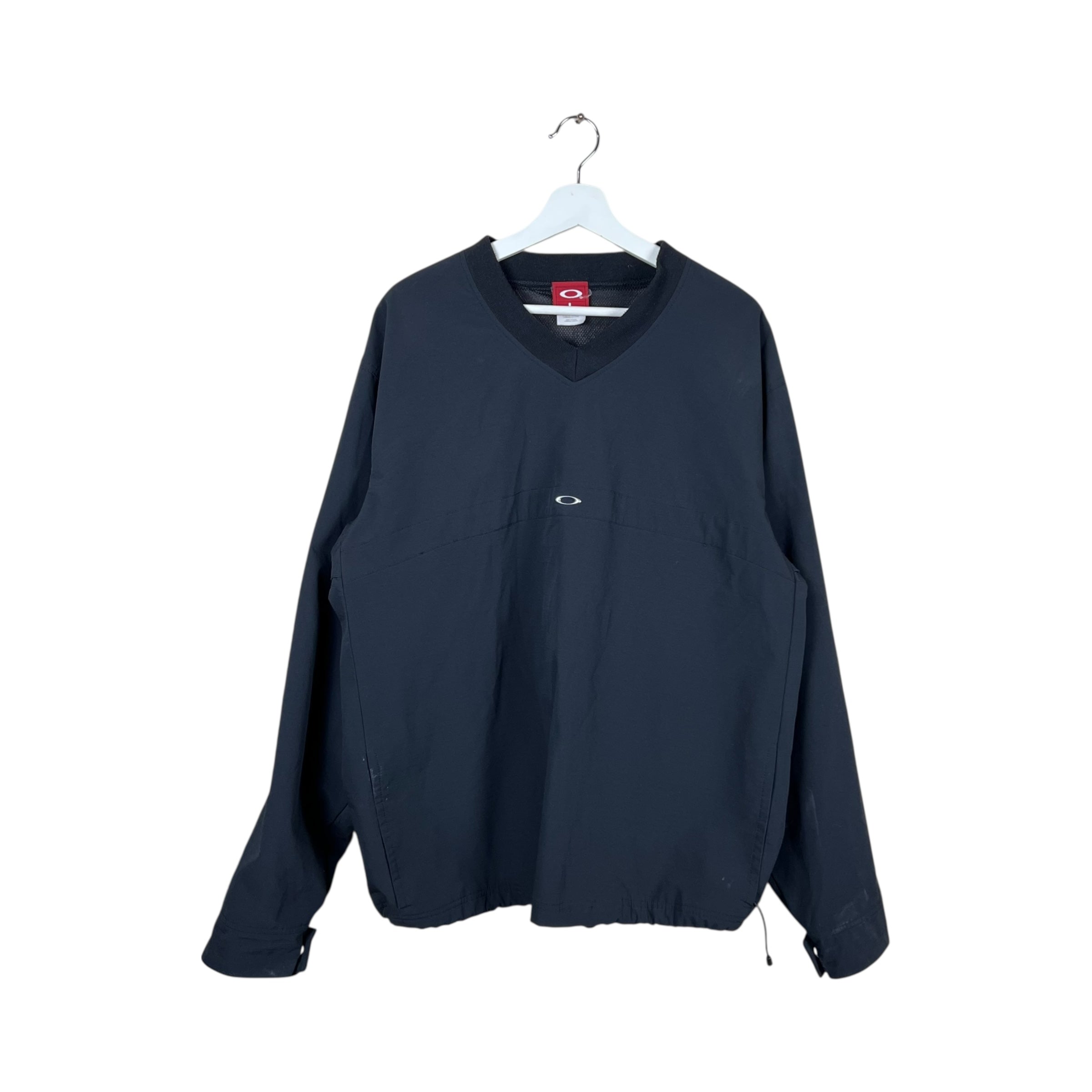 Vintage Oakley V-Neck Pullover Jacket Black
