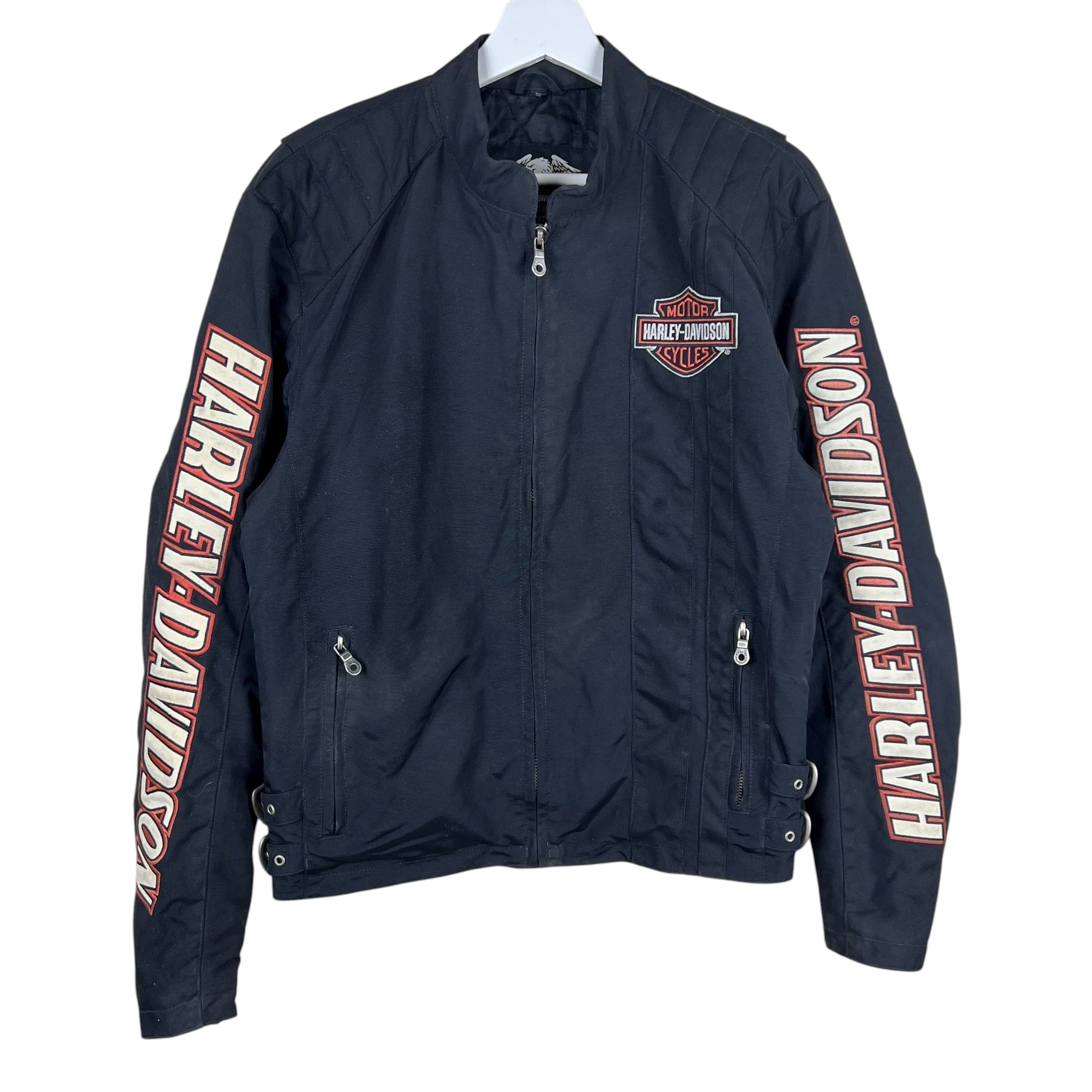 Vintage Harley Davidson Women’s Motorcycle Nylon Jacket Black