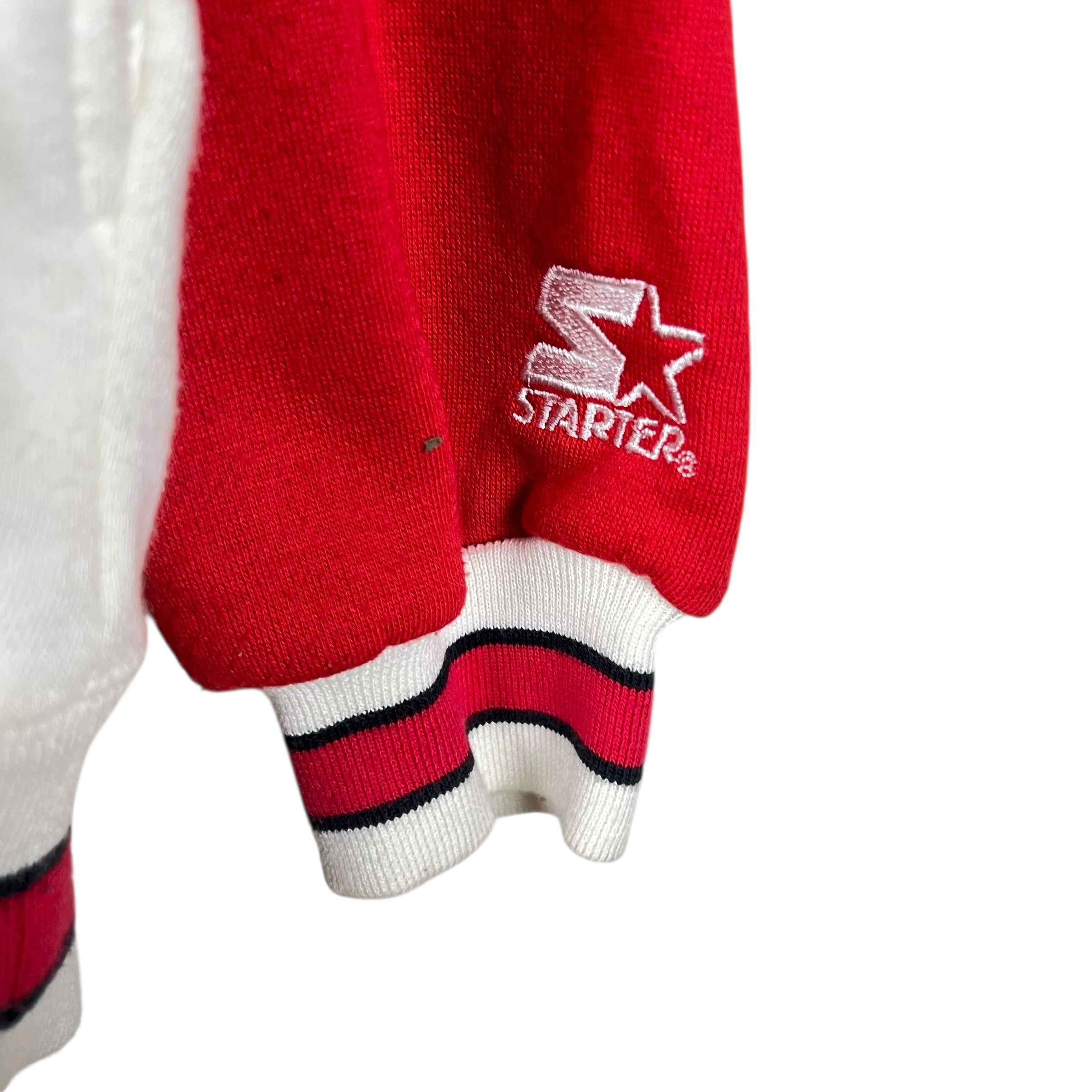 Vintage Starter CFL Calgary Stampeders Script Logo Hoodie Red/White