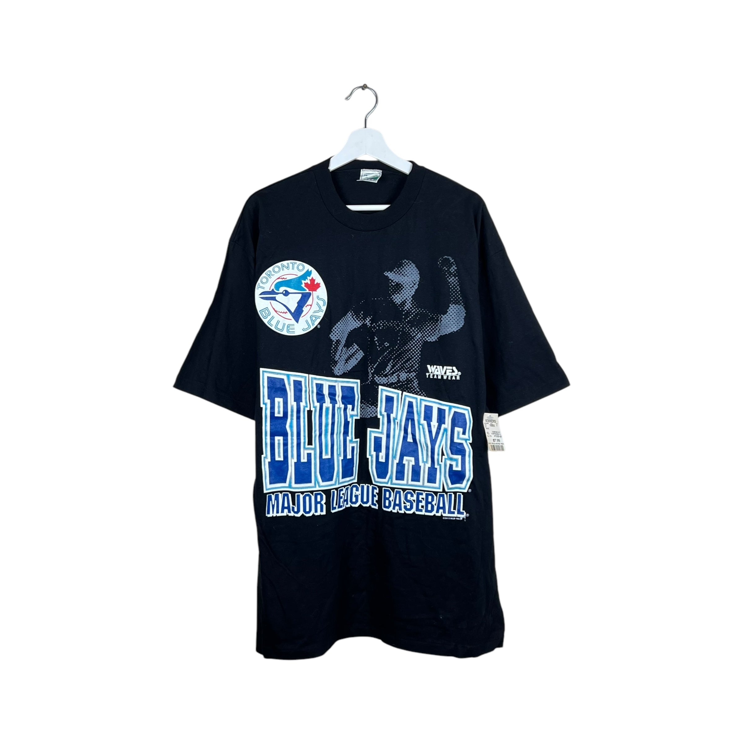 1992 Waves Toronto Blue Jays Player Logo Tee Black