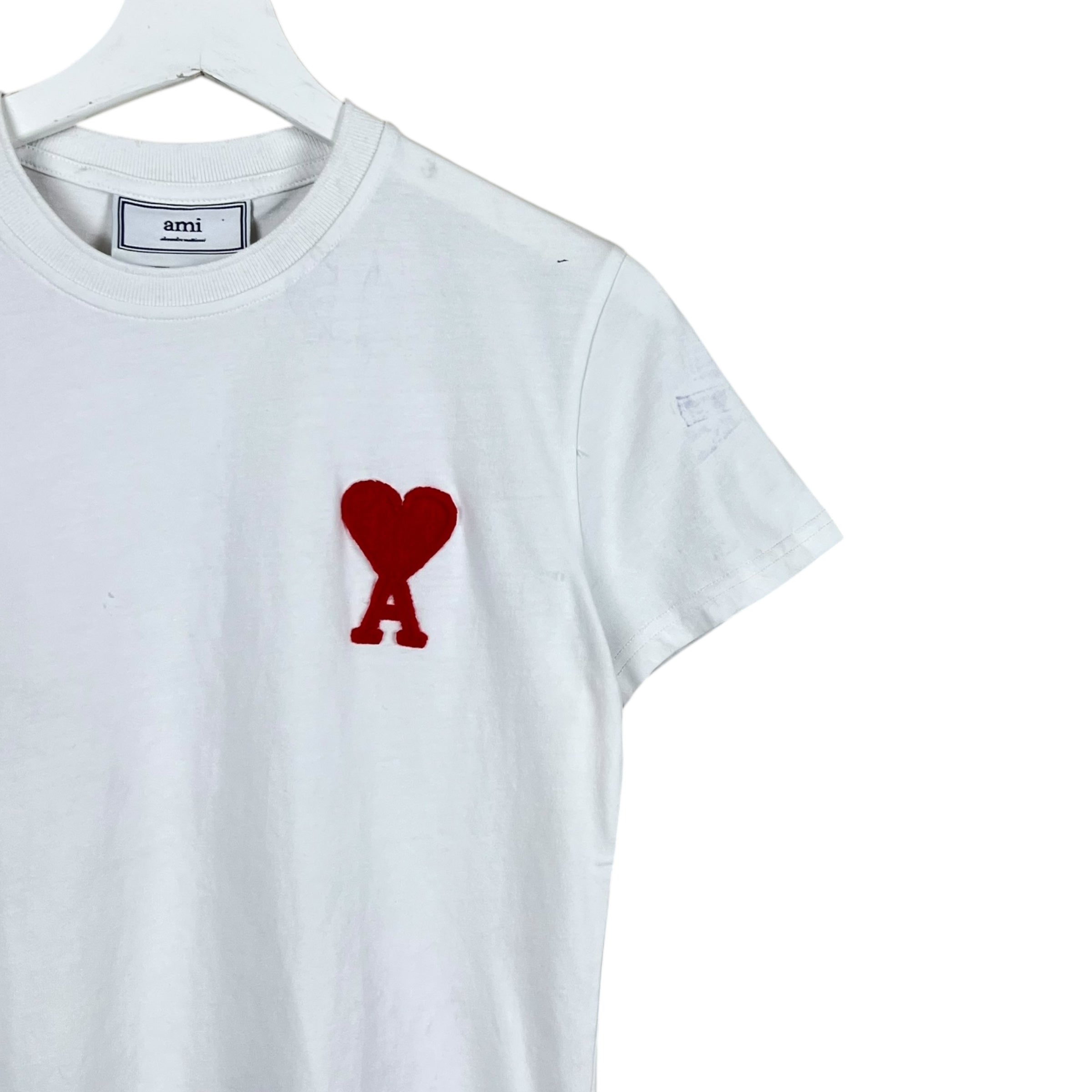 Ami Paris Women’s Lace Heart Tee White