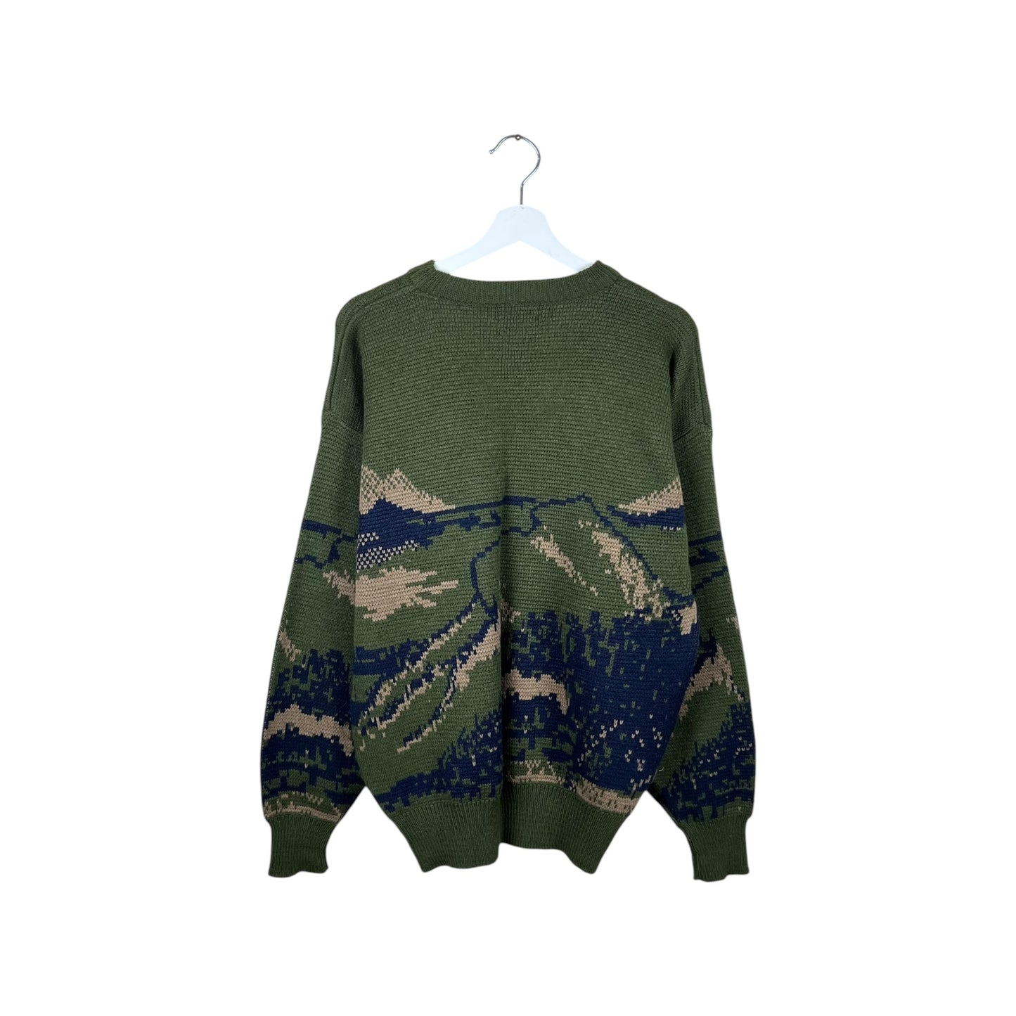 Vintage Bronzini Hiker Graphic Knit Green