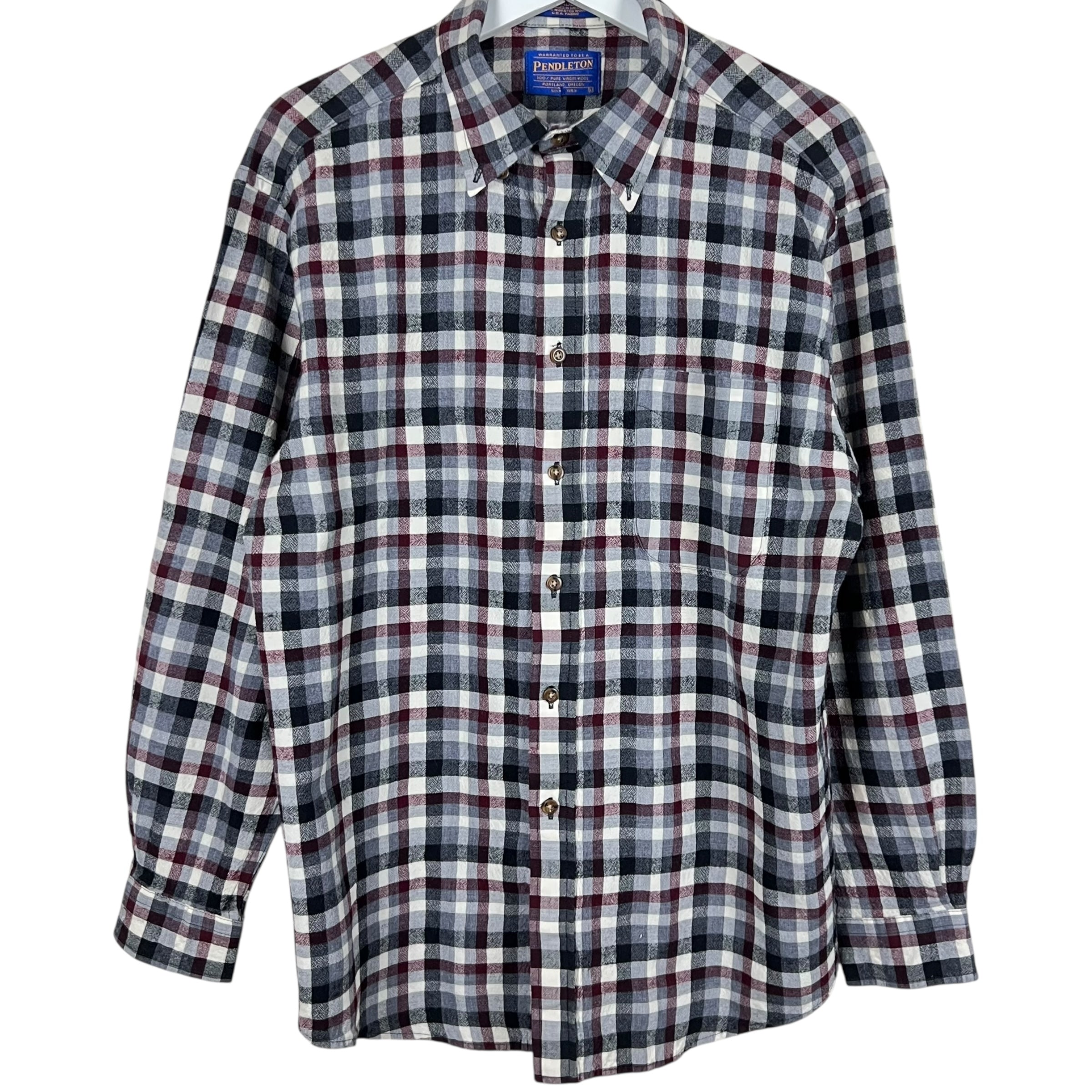 Vintage Pendleton Canterbury Wool Button Up Plaid