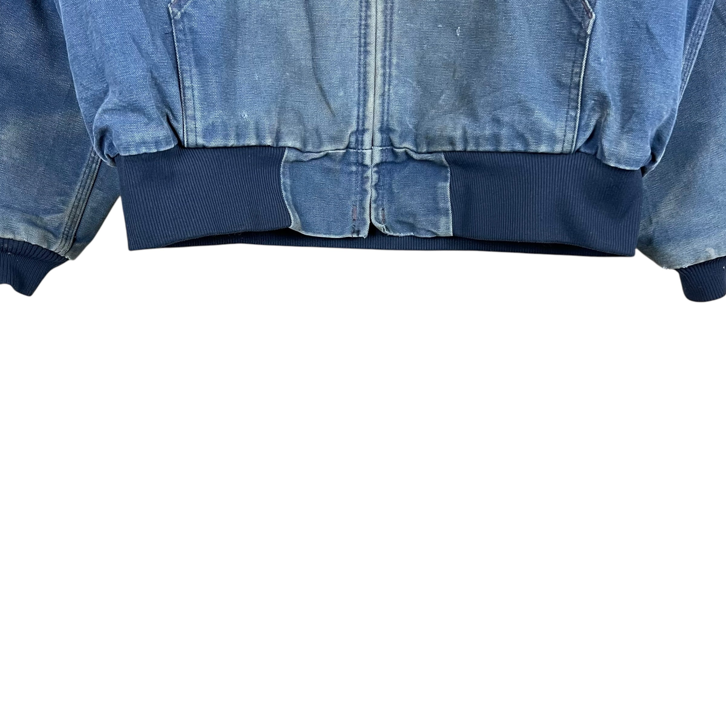 Vintage Carhartt Insulated Hooded Active Jacket Sun Faded Blue