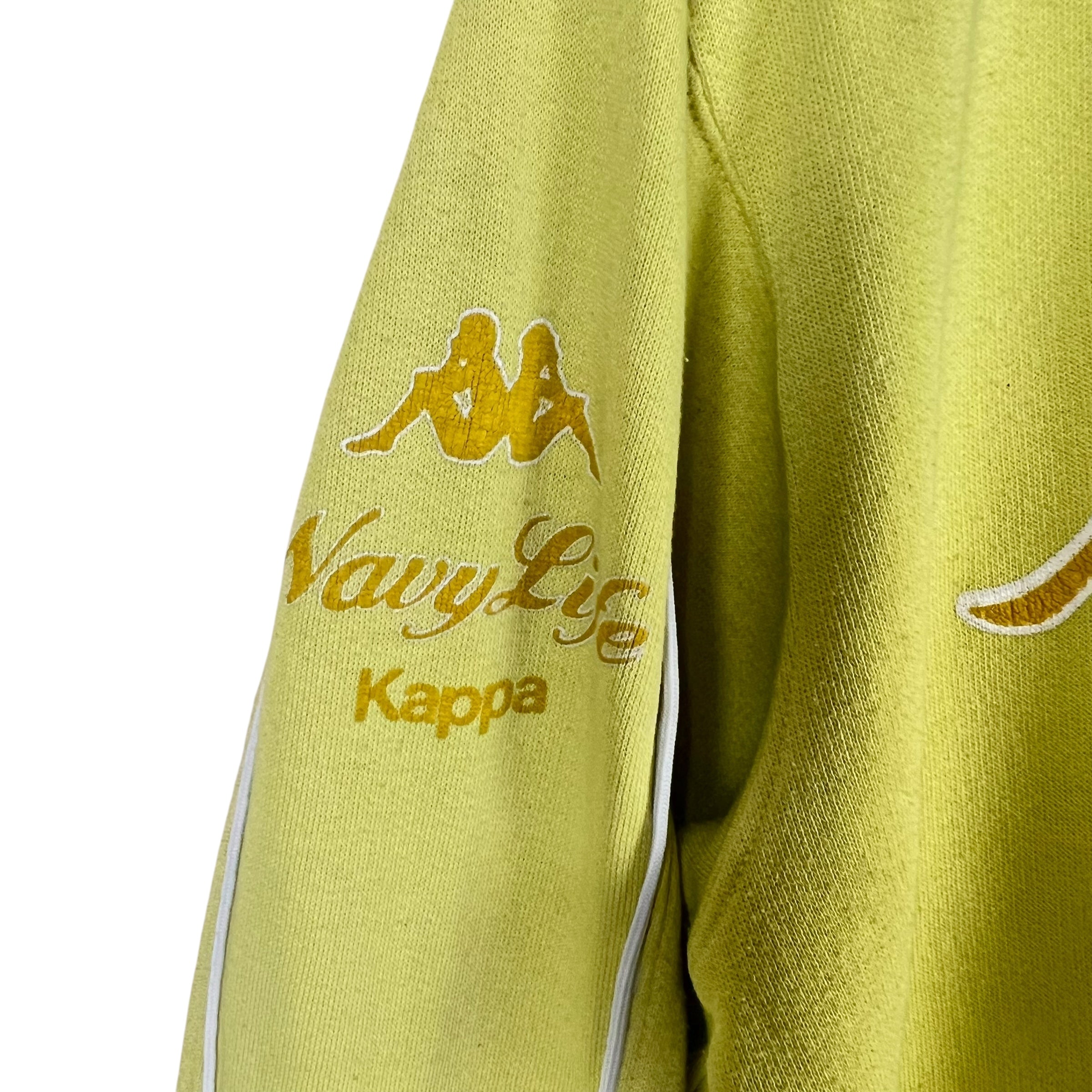 Vintage Kappa Sport Women’s Navy Life Logo Crewneck Soft Yellow