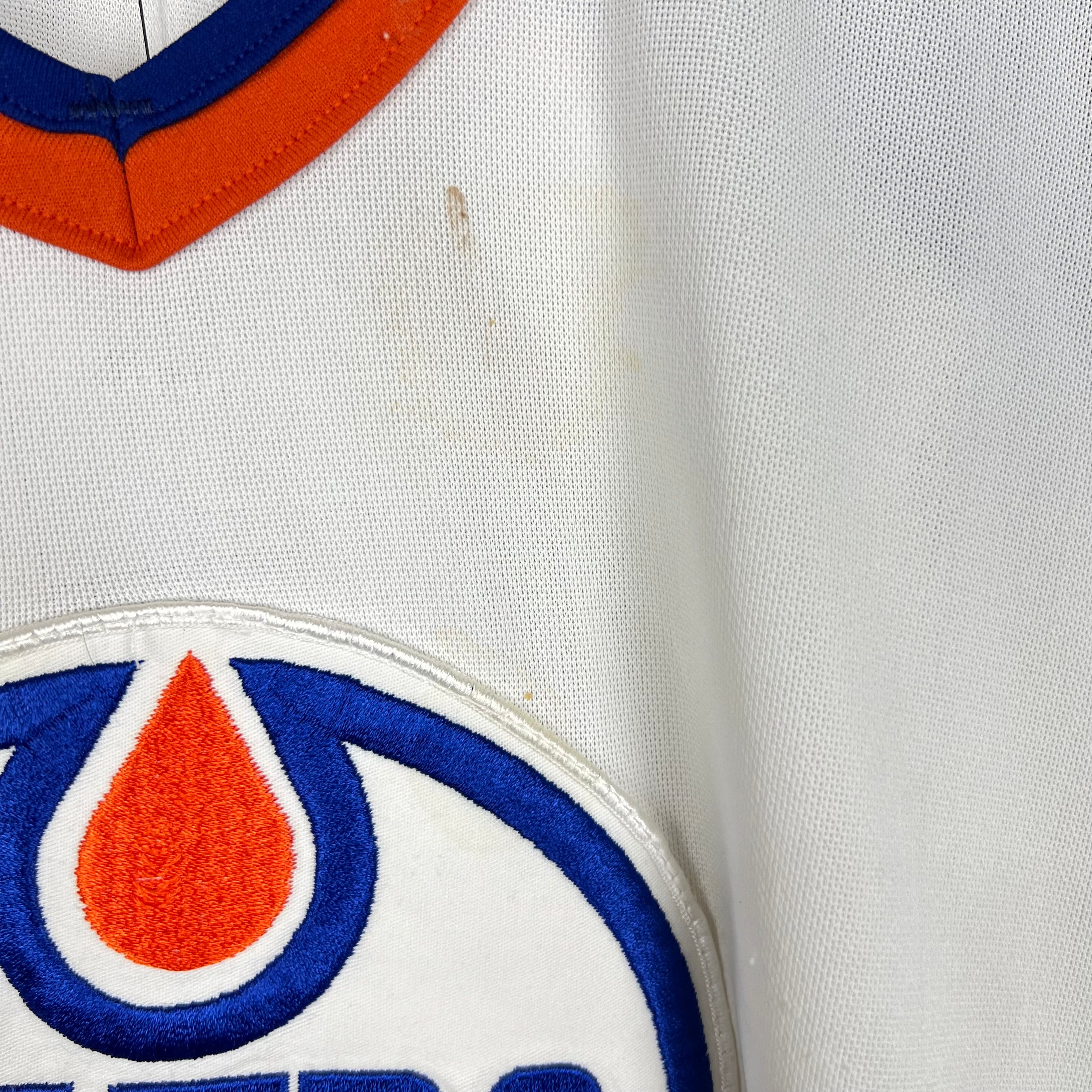 Vintage CCM Edmonton Oilers Stitched Logo Blank Home Jersey
