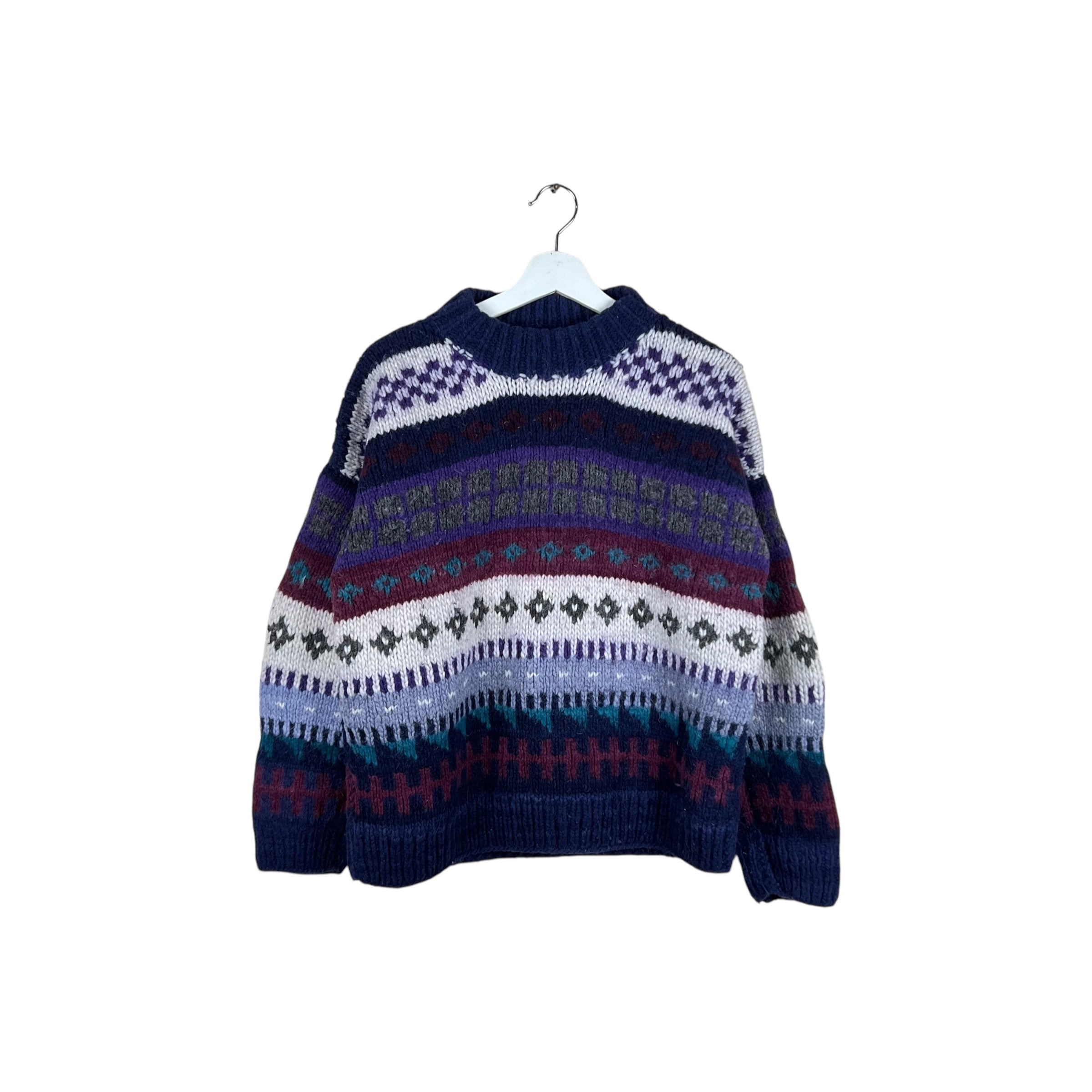 Vintage Nuevo Americana Wool Multi Pattern Knit