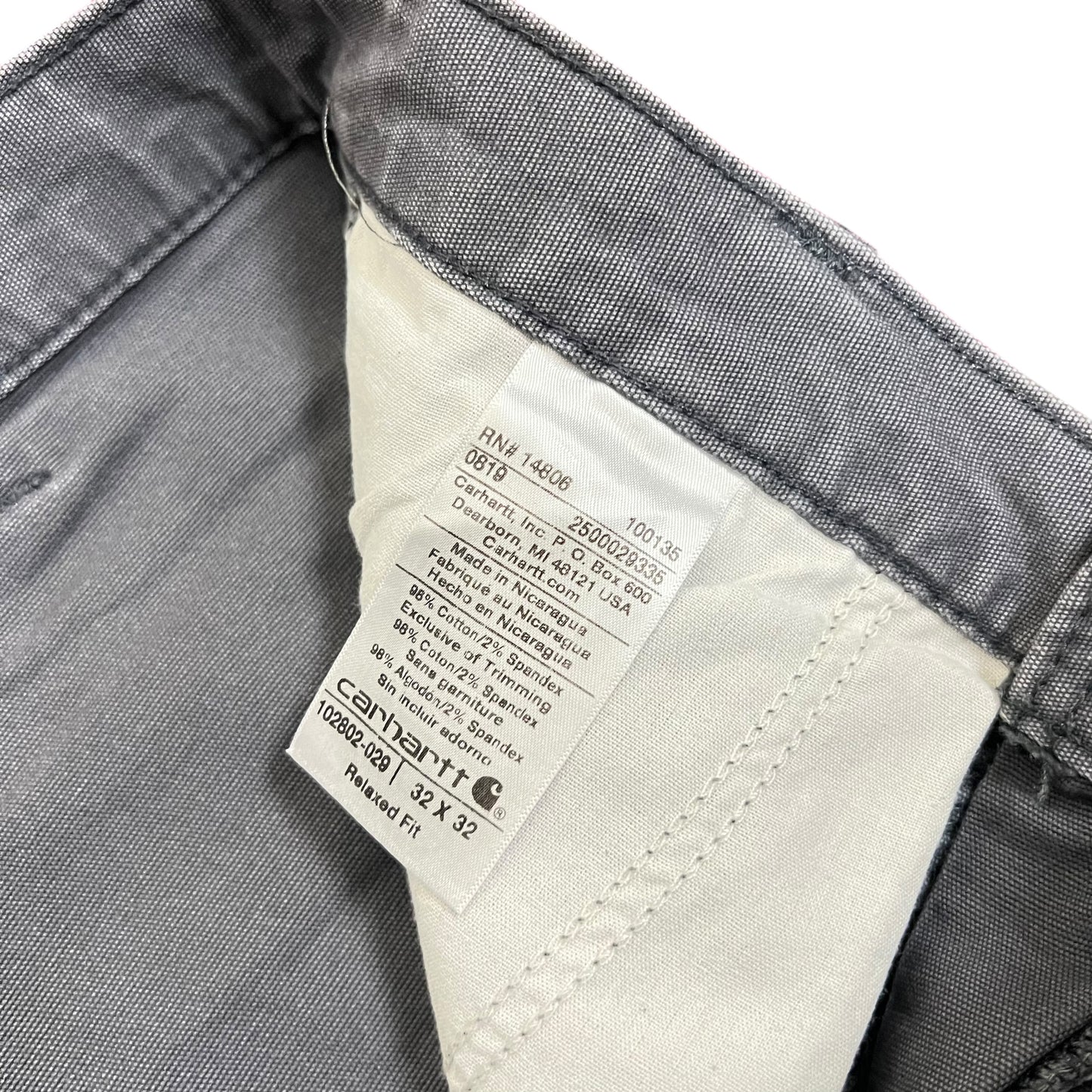Vintage Carhartt Relaxed Fit Carpenter Double Knee Pants Grey