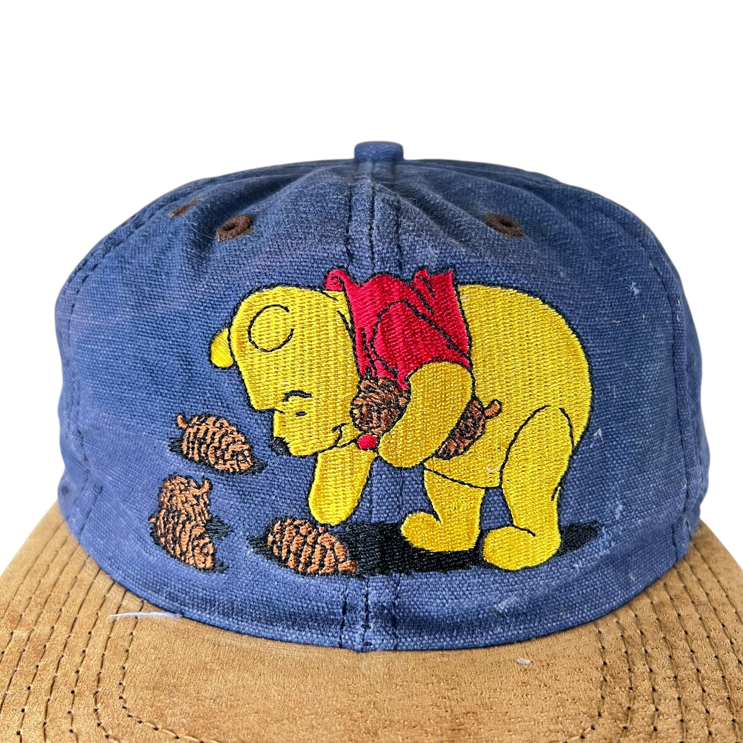 Vintage Disney Winnie The Pooh Acorns StrapBack Blue/Brown