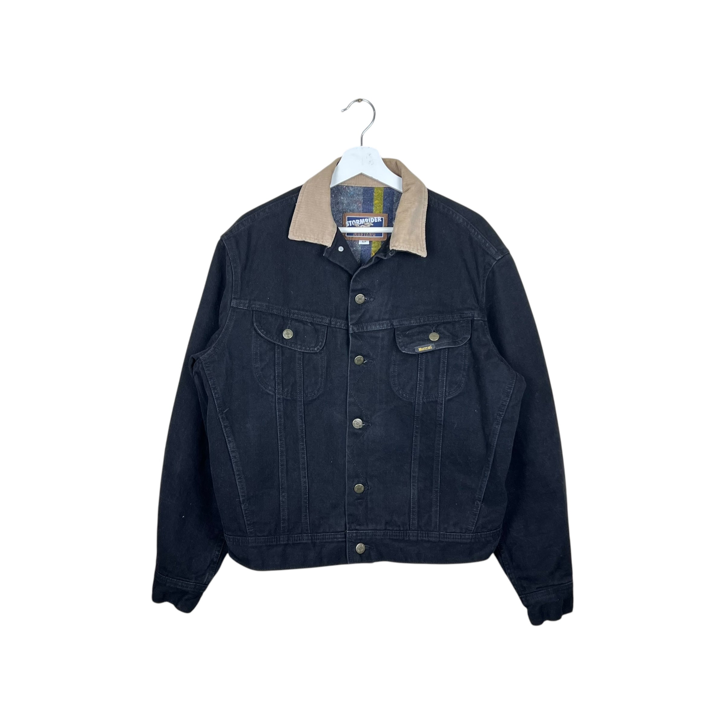 Vintage Mustang Stormrider Blanket Lined Denim Jacket Black