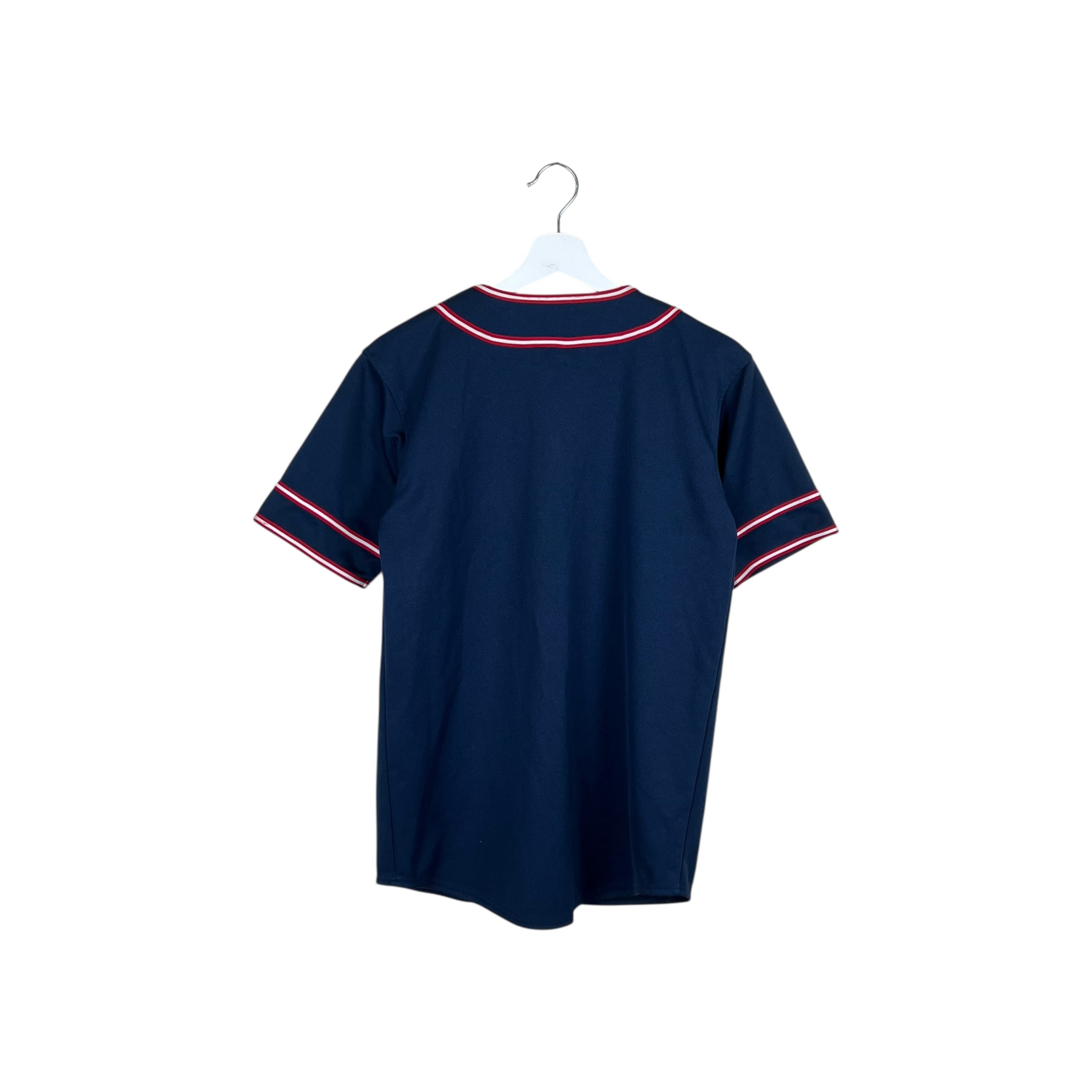 Vintage True Fan Youth Atlanta Braves Blank Throwback Jersey Navy