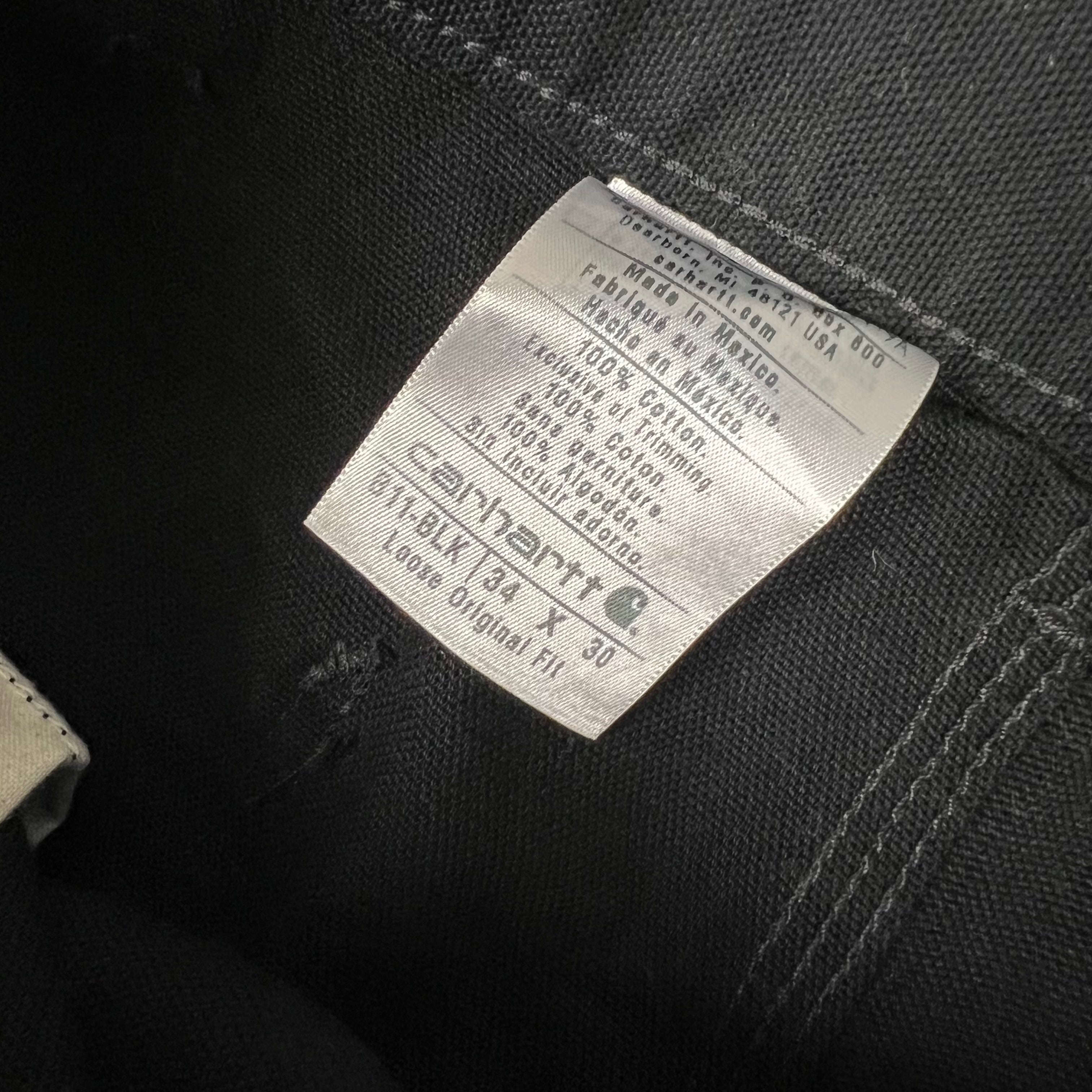 Vintage Carhartt Loose Original Fit Carpenter Pants Black