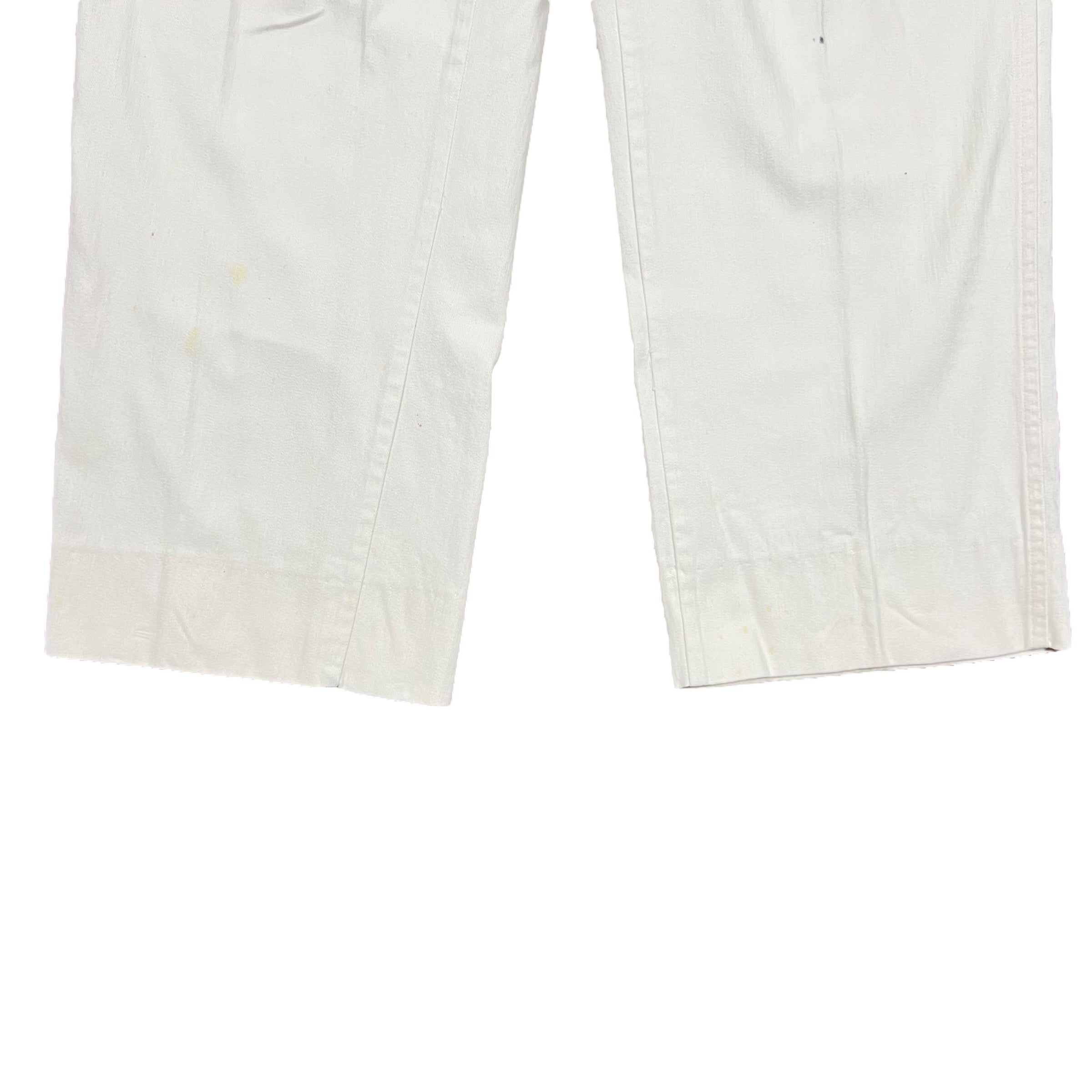 Vintage Polo Country Straight Fit Trousers Cream White