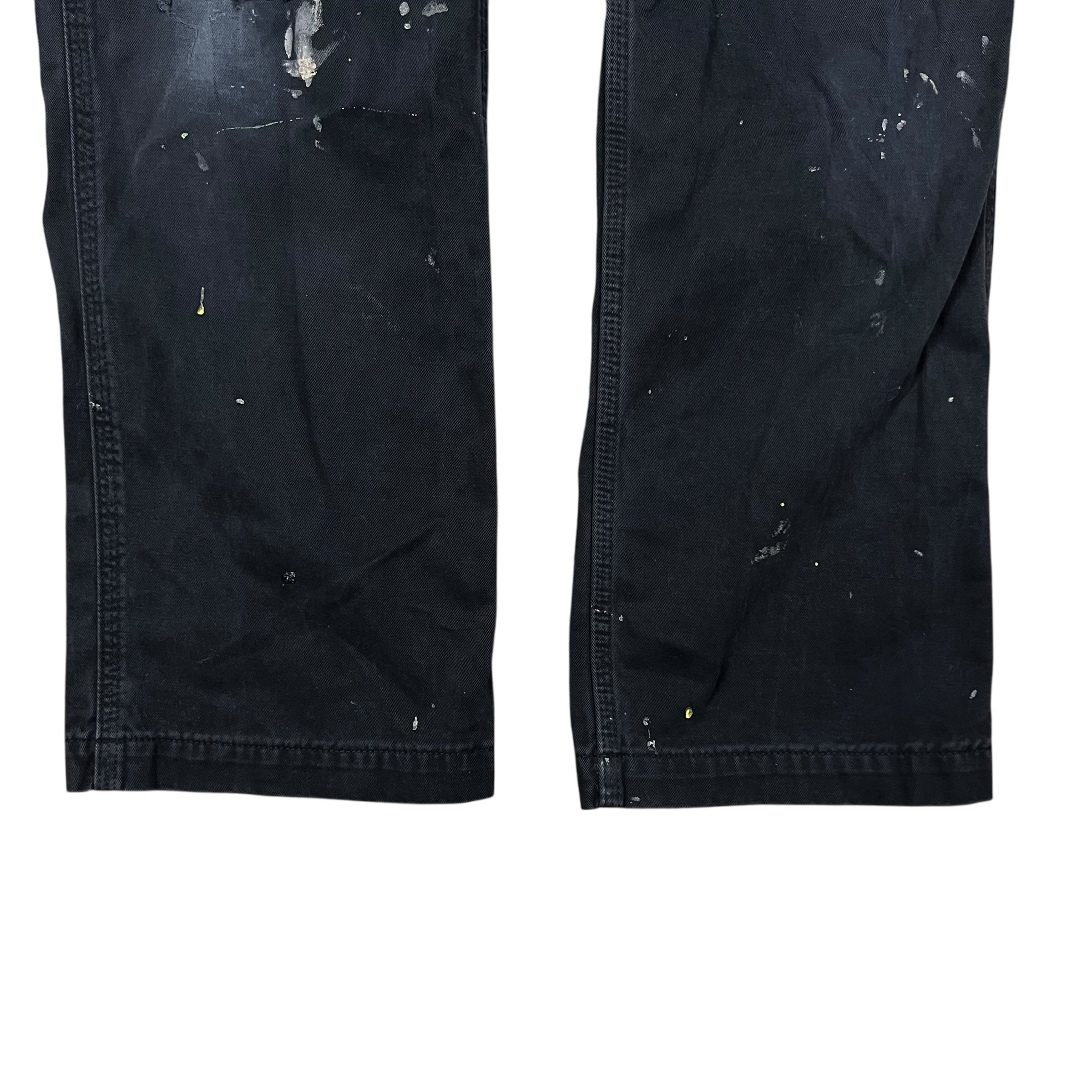 Vintage Carhartt Relaxed Fit Carpenter Pants Paint Splatter Black