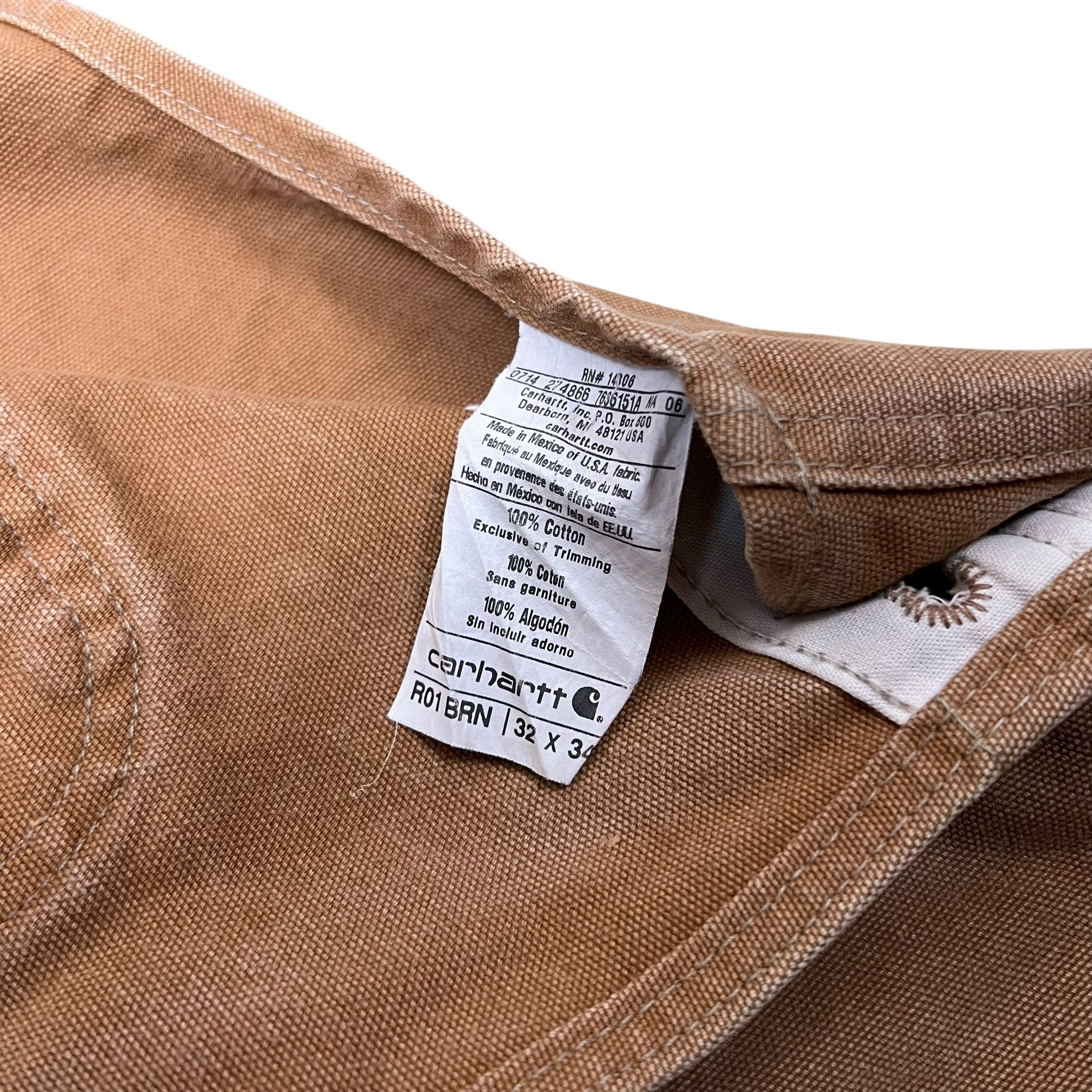 Vintage Carhartt Straight Fit Overalls Thrashed Tan