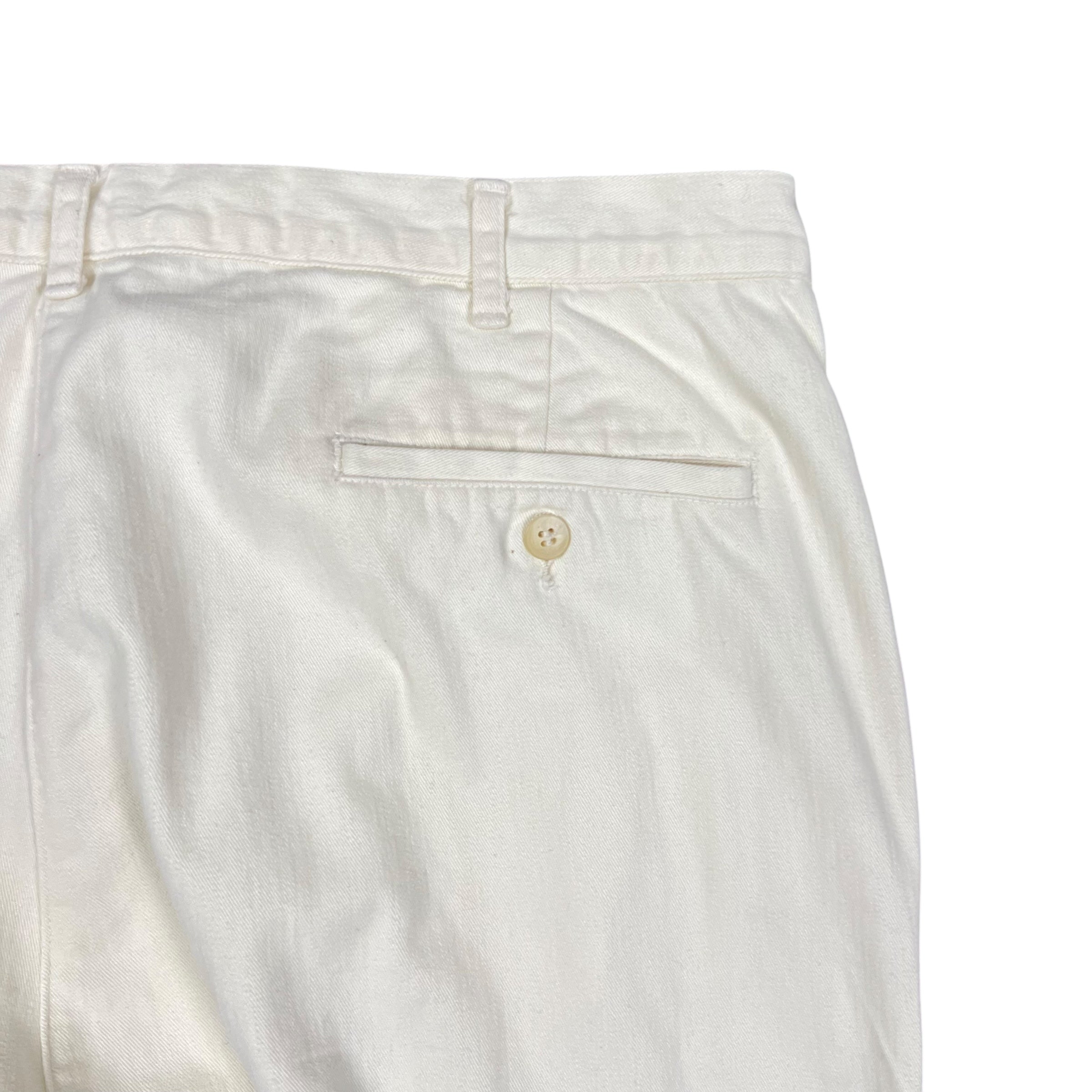 Vintage Polo Country Straight Fit Trousers Cream White