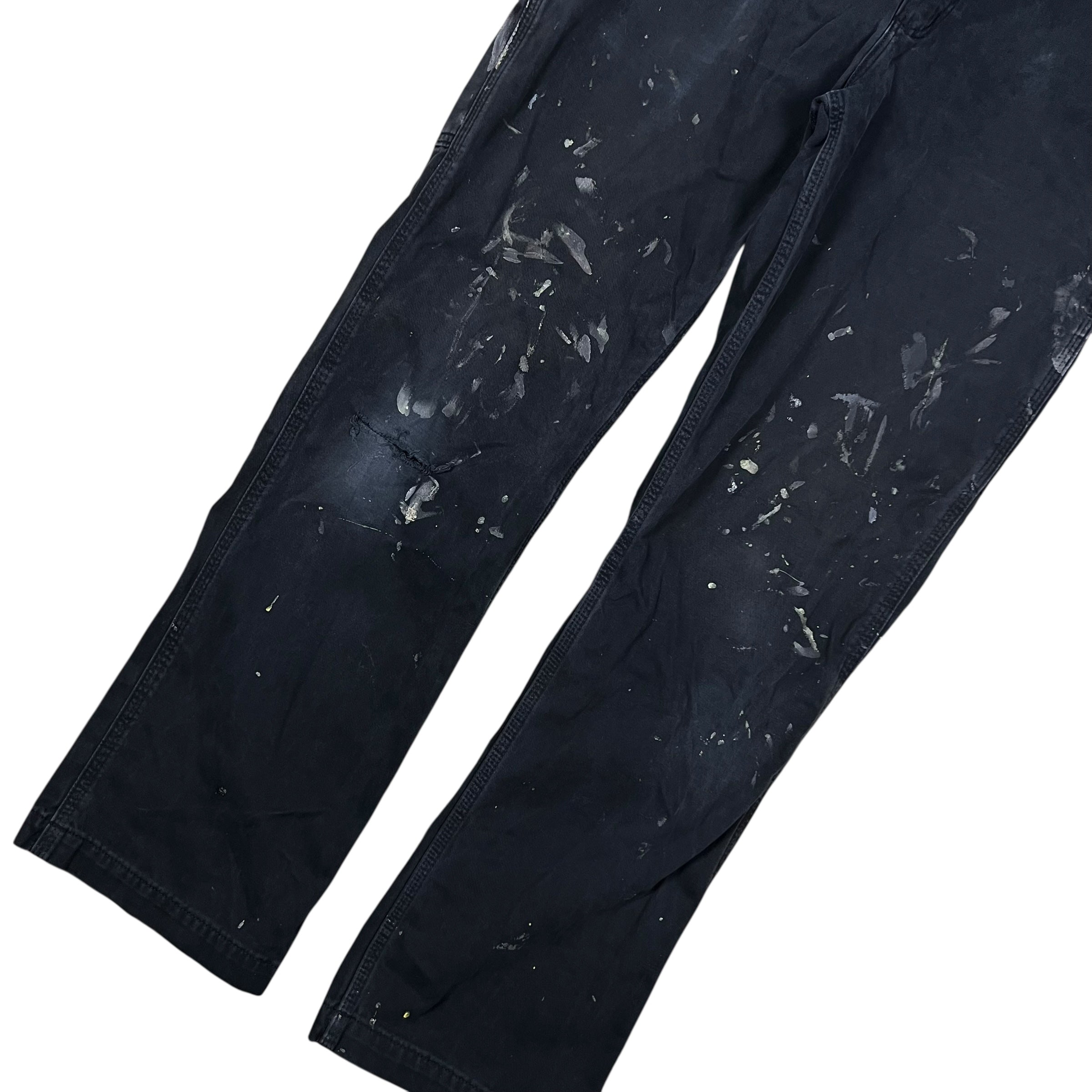 Vintage Carhartt Relaxed Fit Carpenter Pants Paint Splatter Black