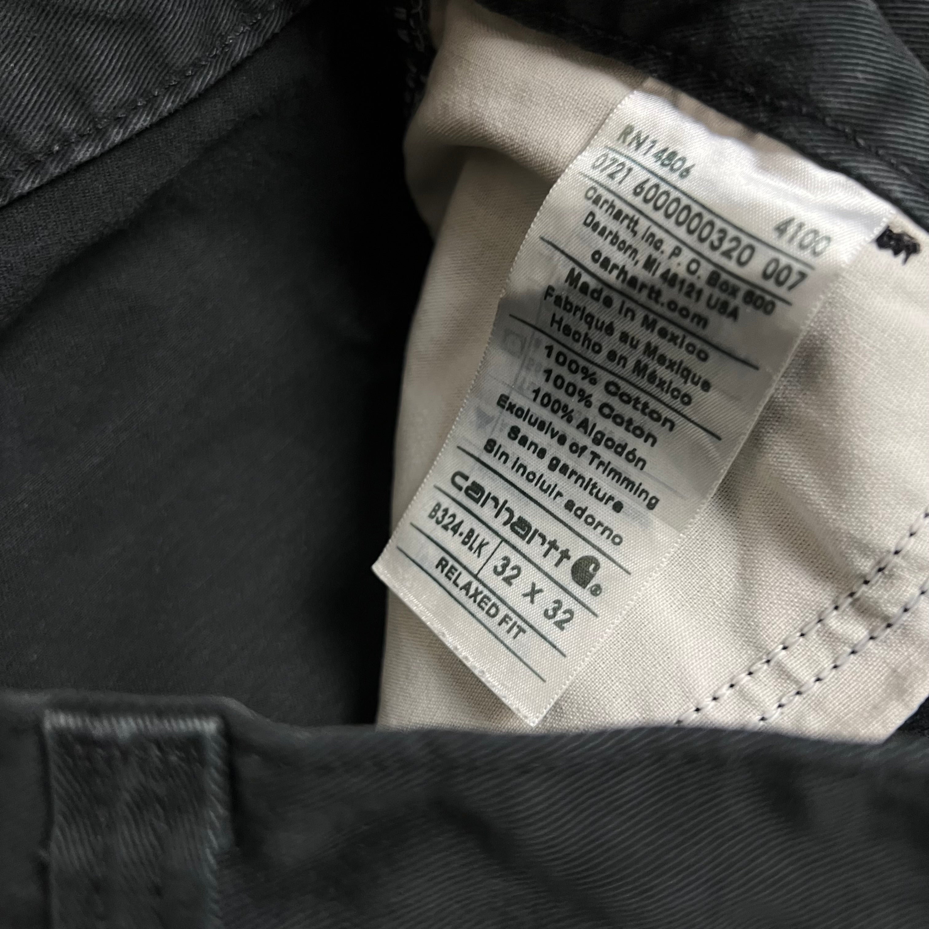 Vintage Carhartt Relaxed Fit Carpenter Pants Paint Splatter Black