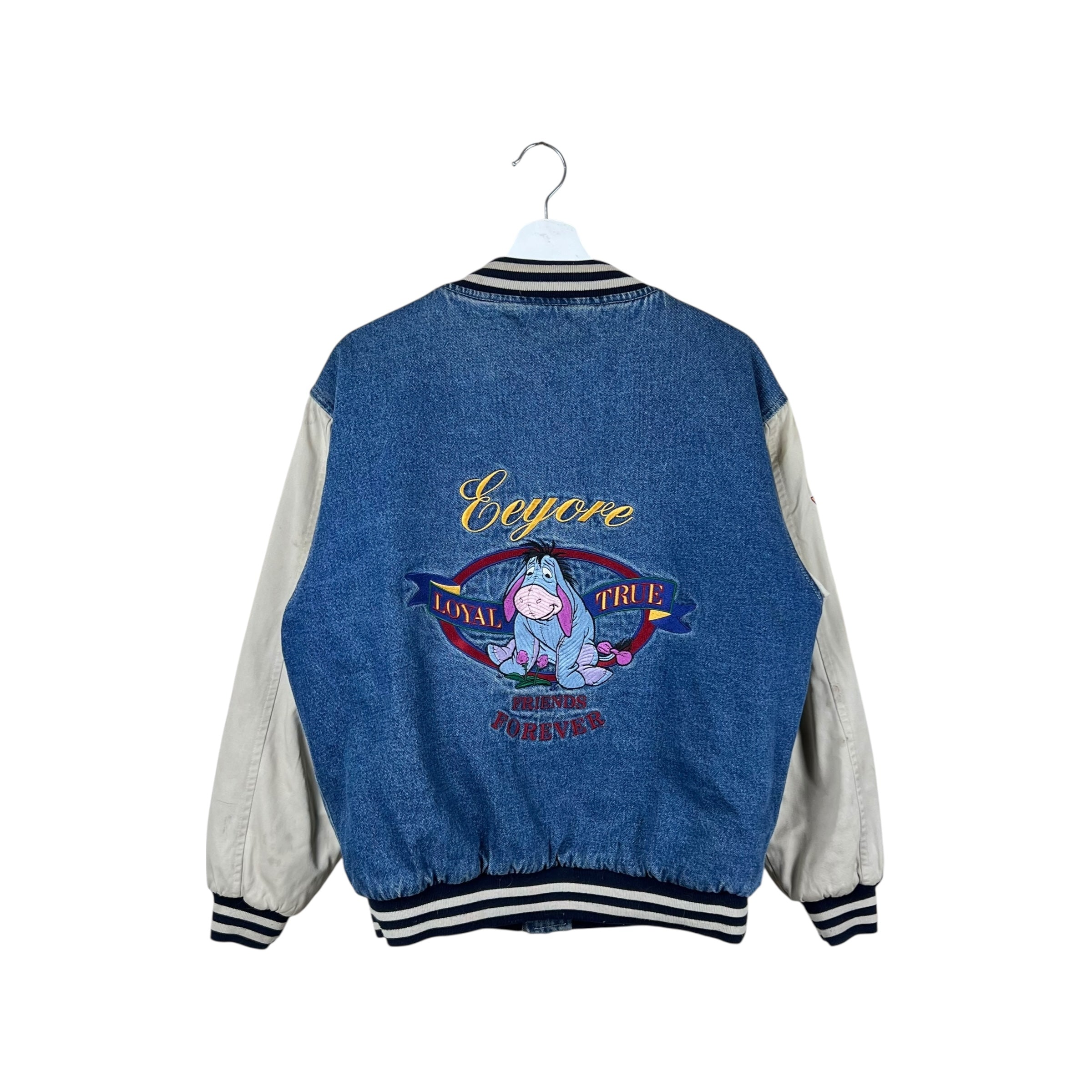 Vintage Disneyland Eeyore Varsity Denim Jacket