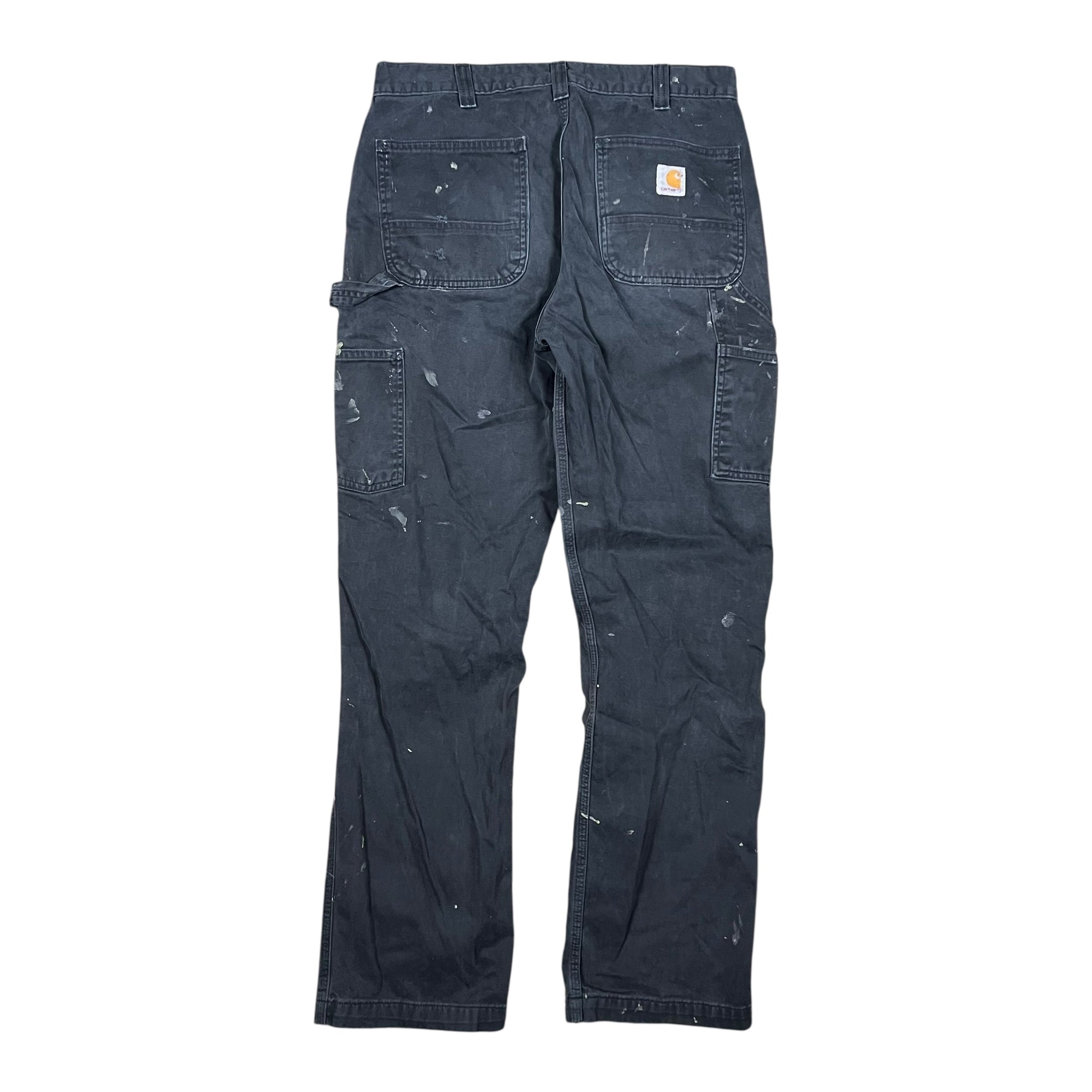Vintage Carhartt Relaxed Fit Carpenter Pants Paint Splatter Black