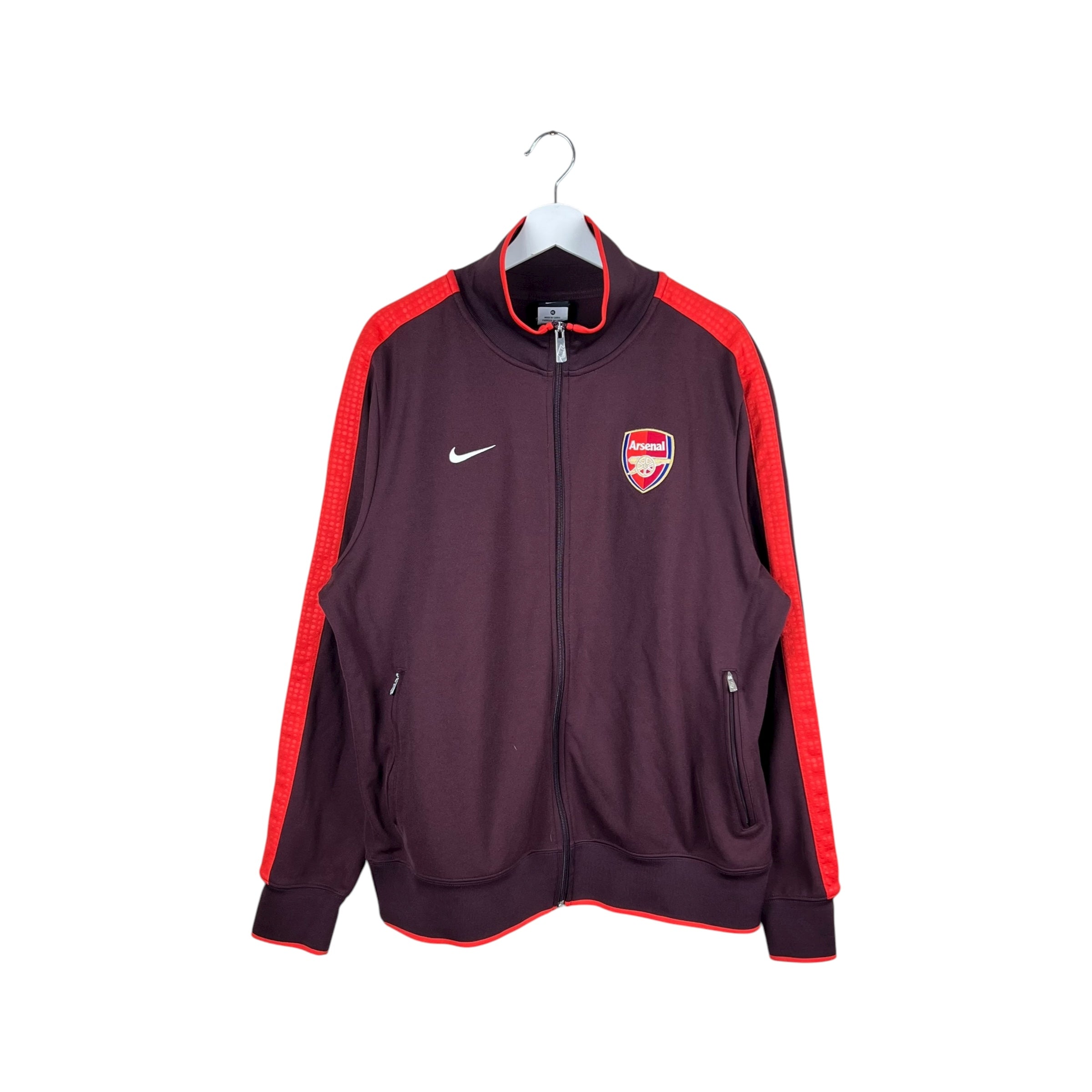 Vintage Y2K Nike Arsenal Warm Up Track Jacket Burgundy