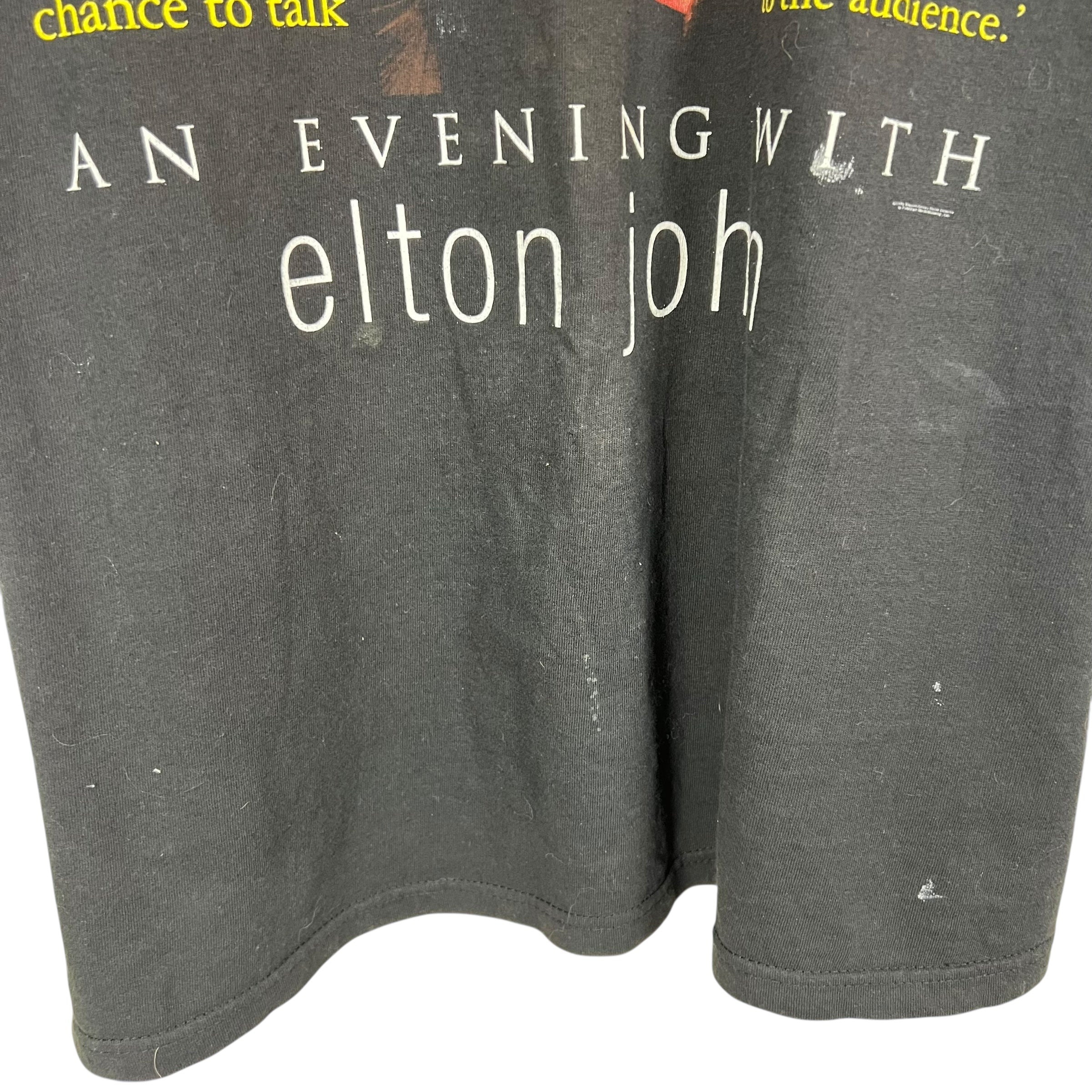 1999 Elton John “Evening With Elton John” Tour Tee Black