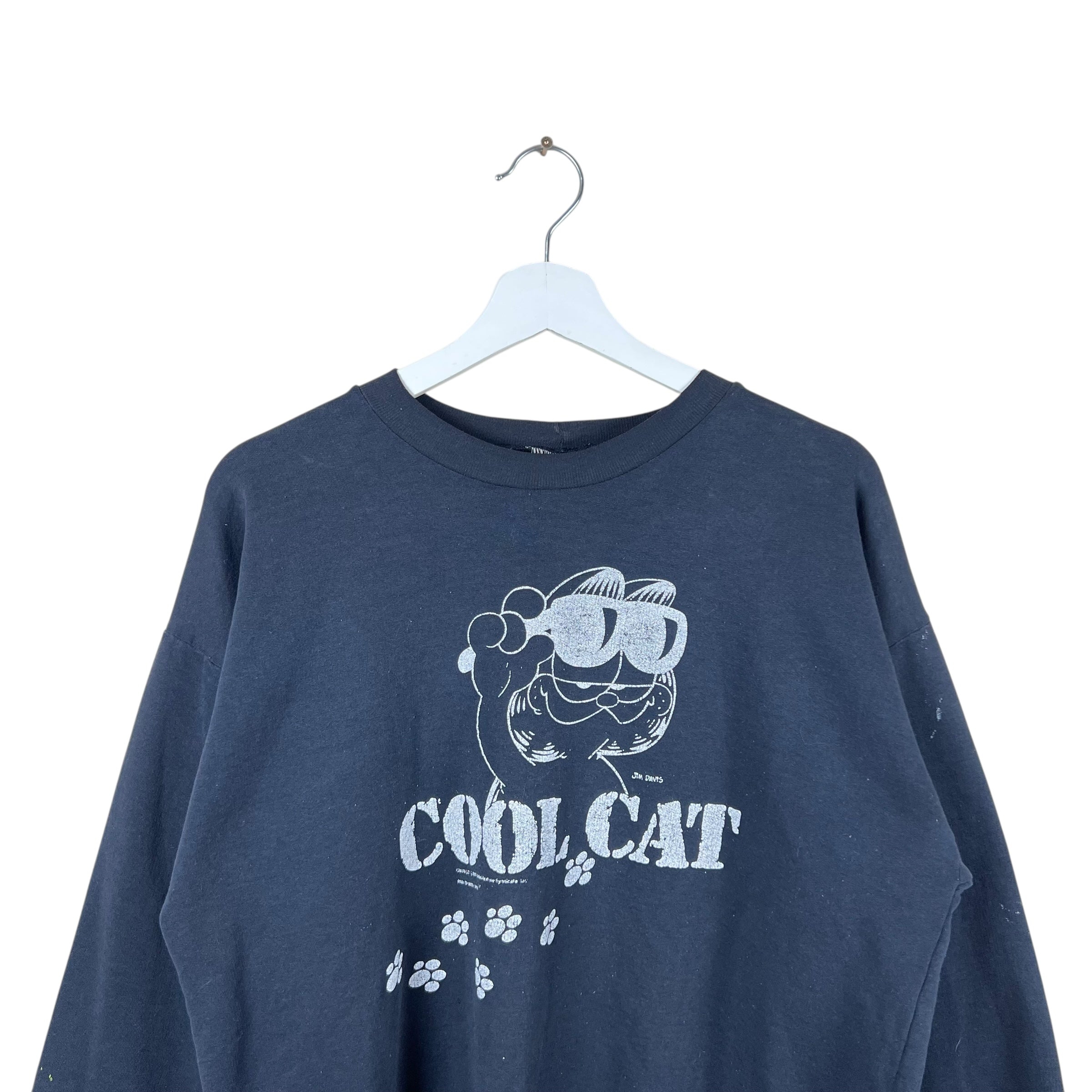Vintage Garfield “Cool Cat” Crewneck Black