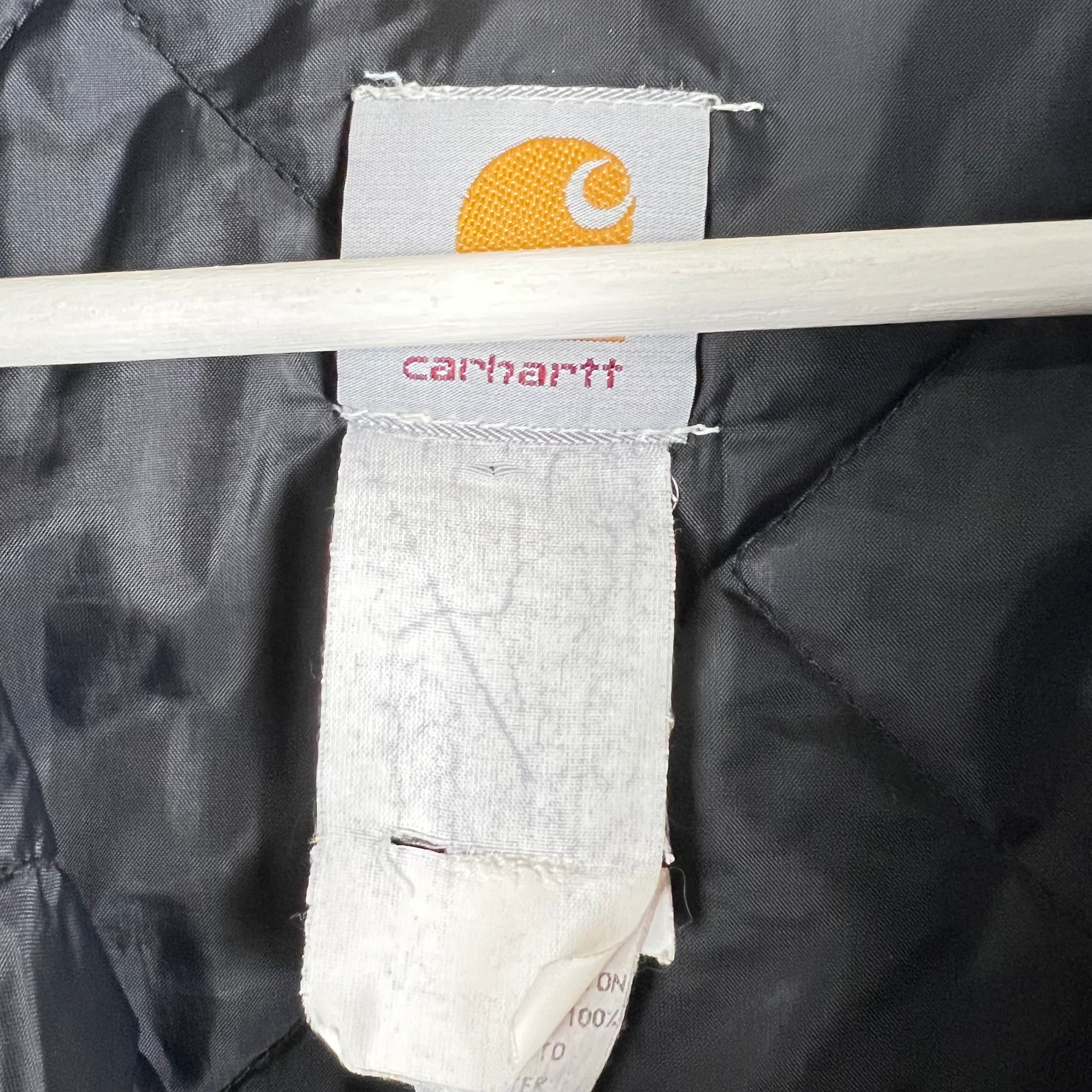 Vintage Carhartt Insulated Duck Vest Faded Cream