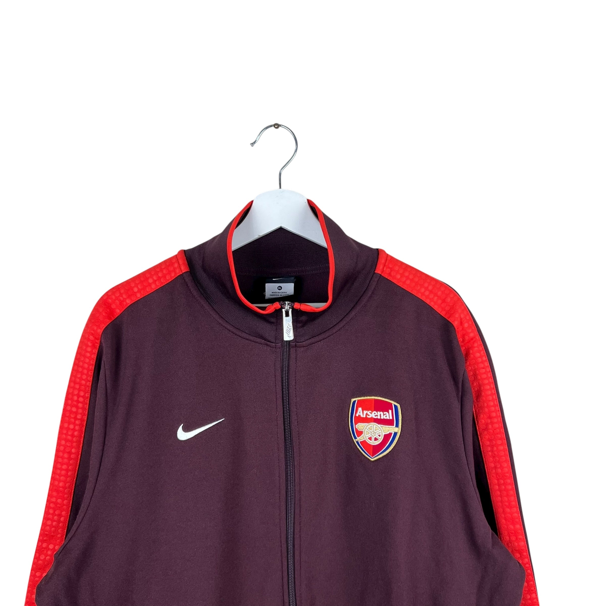Vintage Y2K Nike Arsenal Warm Up Track Jacket Burgundy