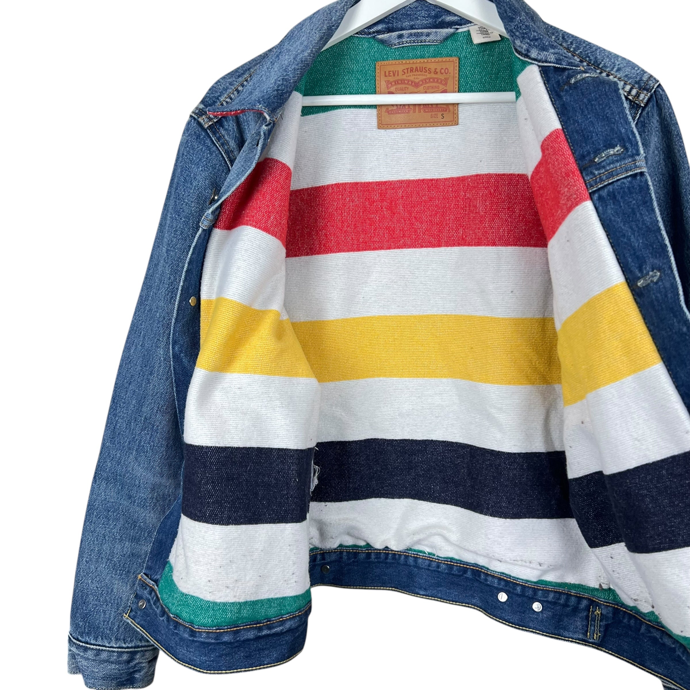 Vintage Levi’s x Hudson Bay Blanket Lined Denim Trucker Jacket