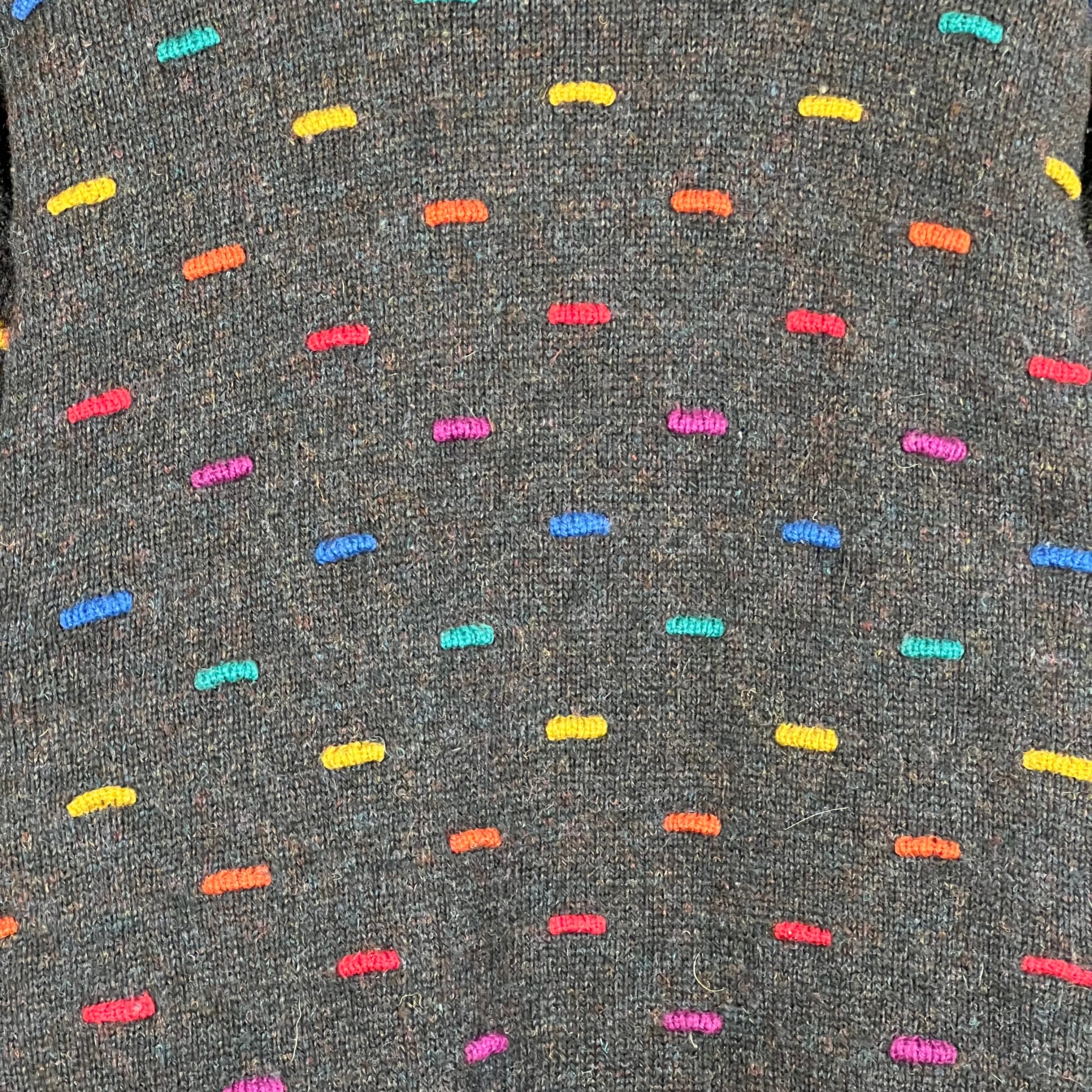 Vintage Tulchan Women’s 3D Pattern Cardigan Black