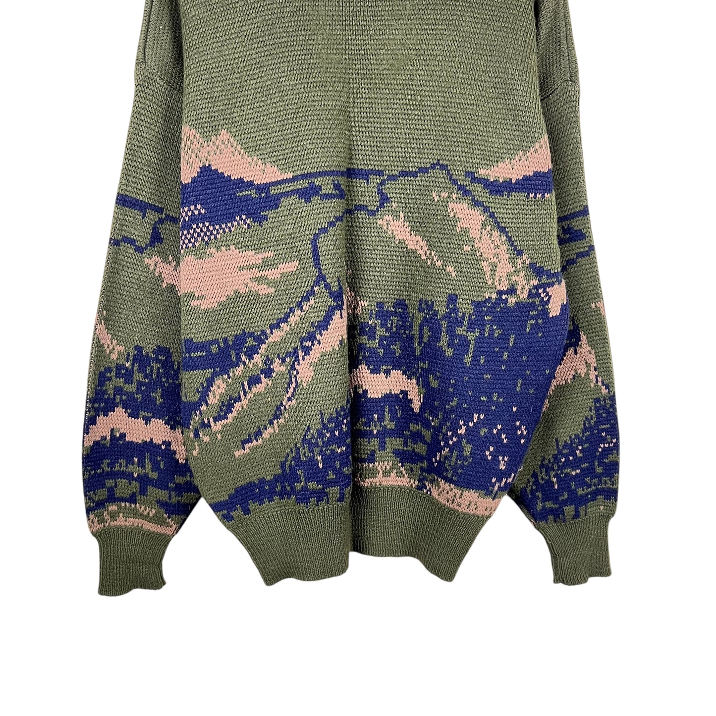 Vintage Bronzini Hiker Graphic Knit Green