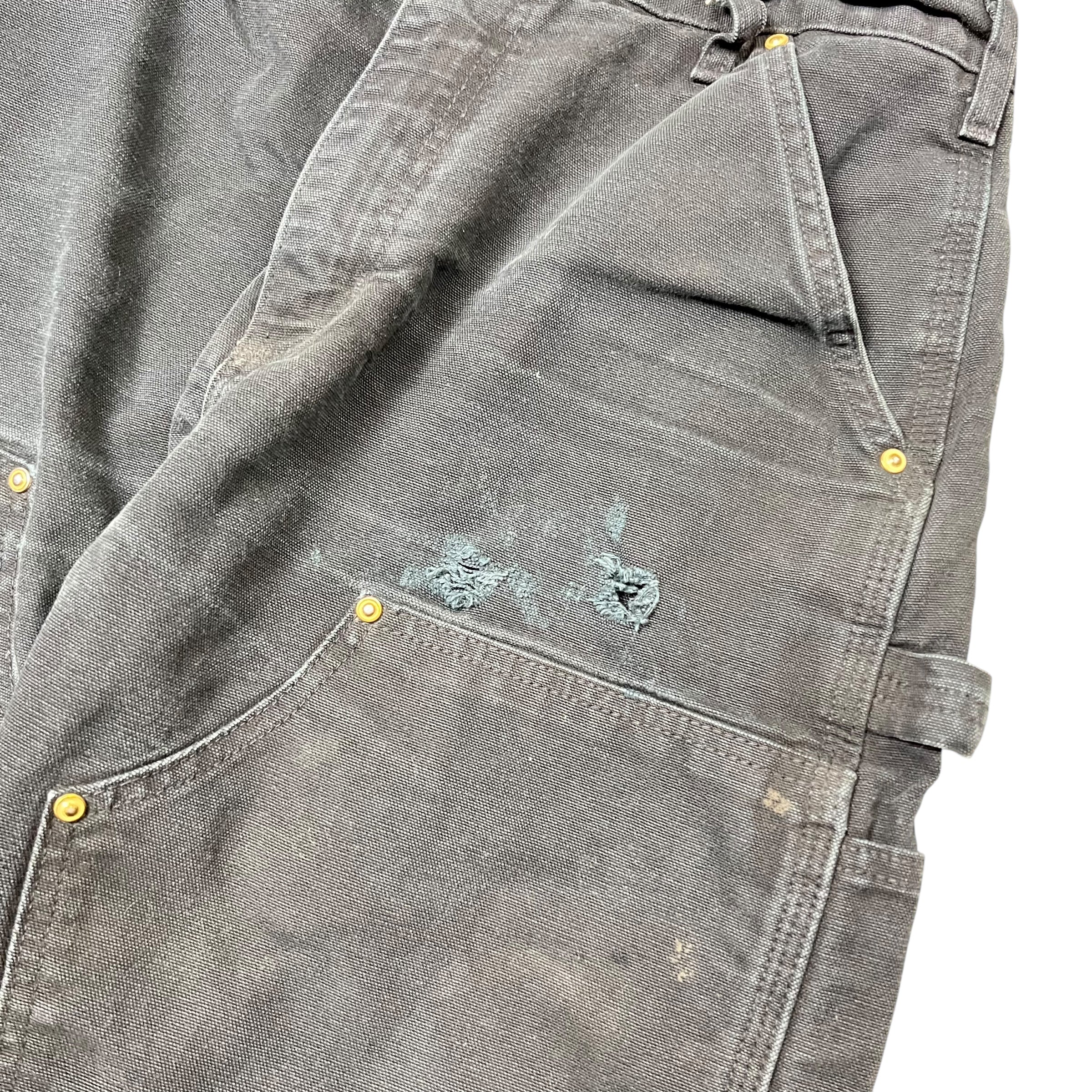 Vintage Carhartt Straight Fit Double Knee Pants Black