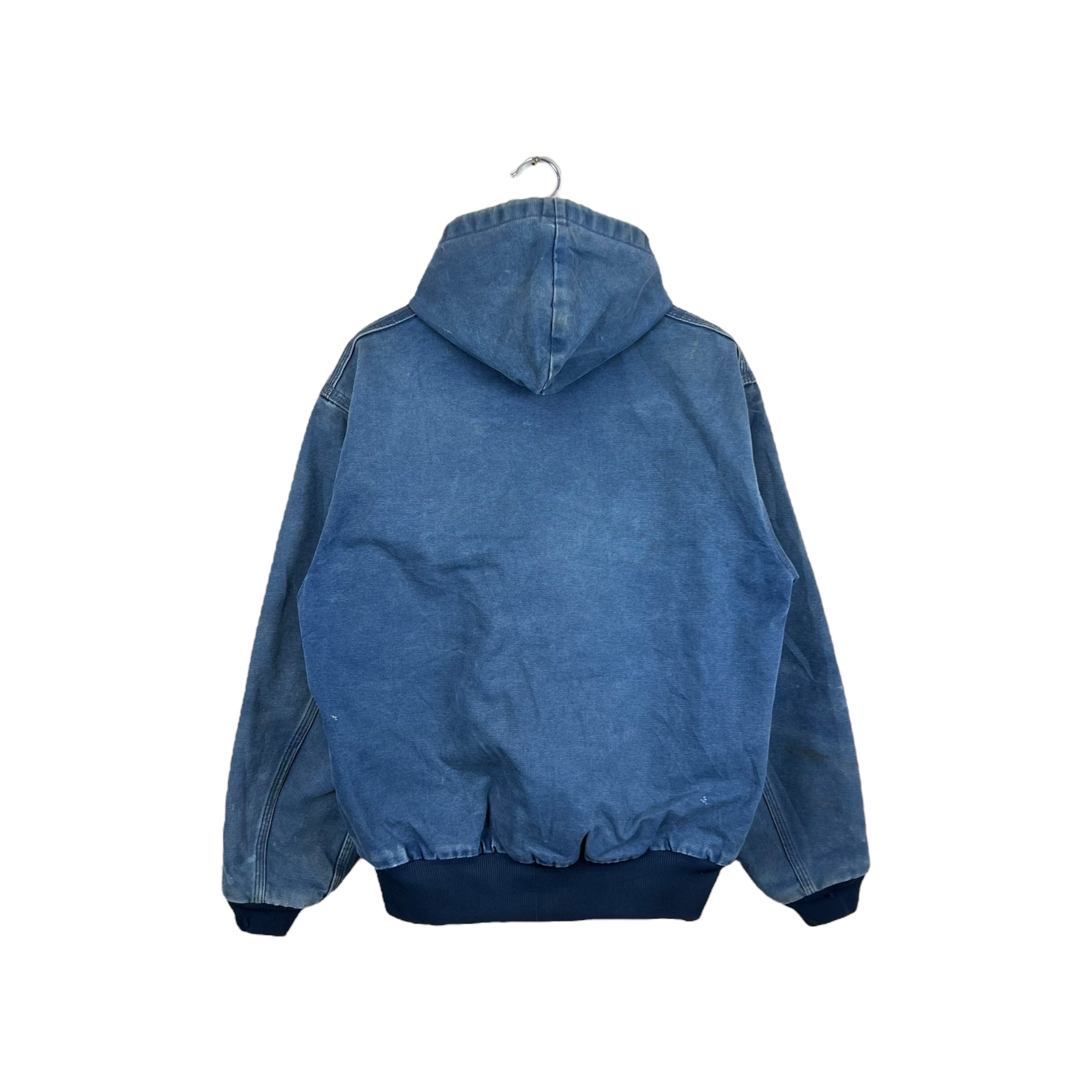Vintage Carhartt Insulated Hooded Active Jacket Sun Faded Blue
