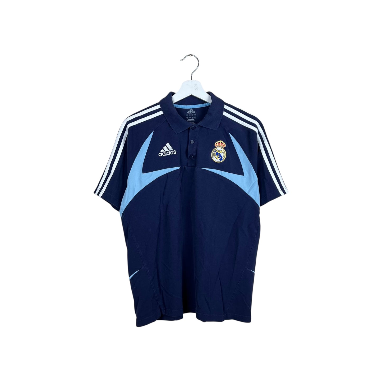 2007 Adidas Real Madrid Logo Polo Navy