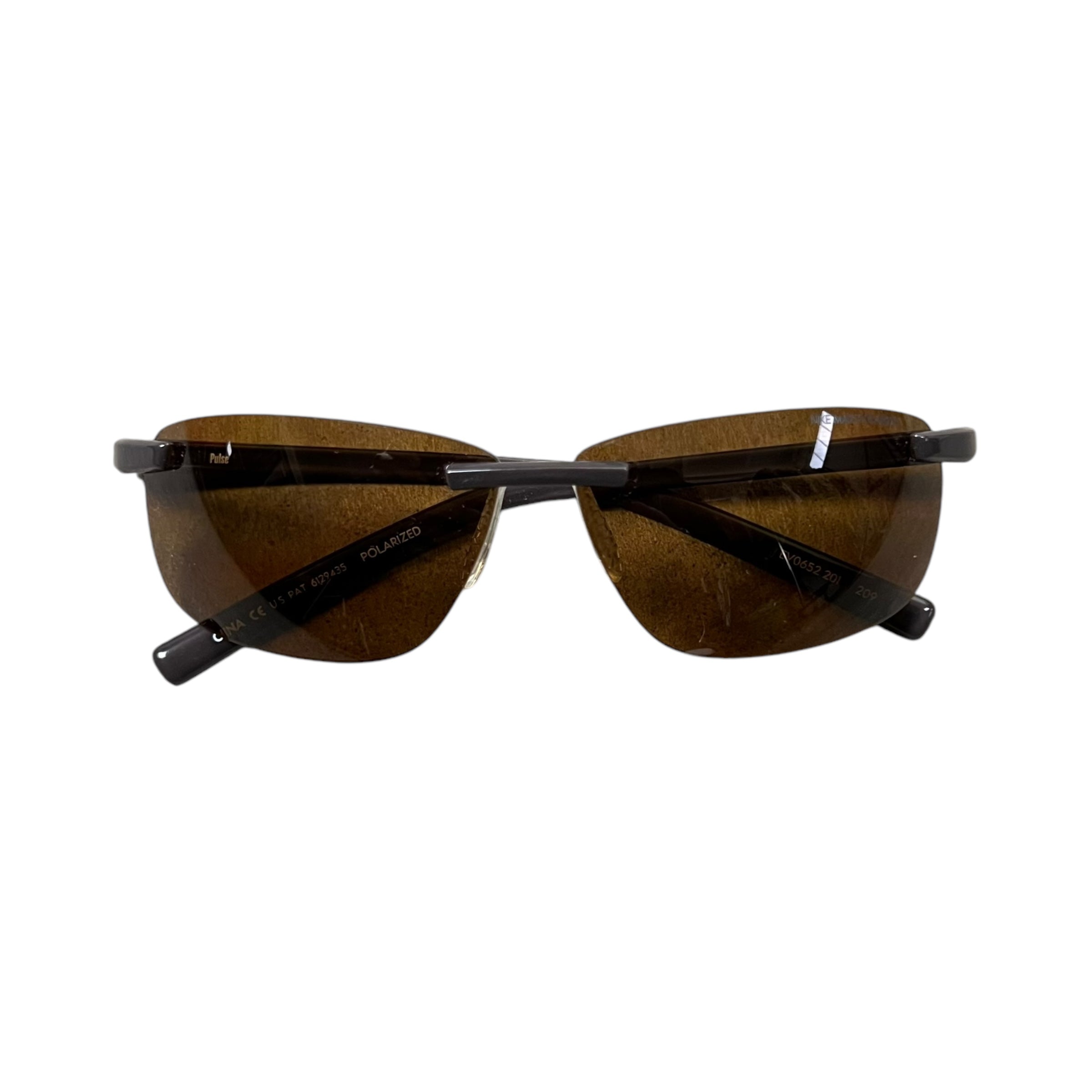 Vintage Nike Pulse Vision Max Polarized Sunglasses Brown