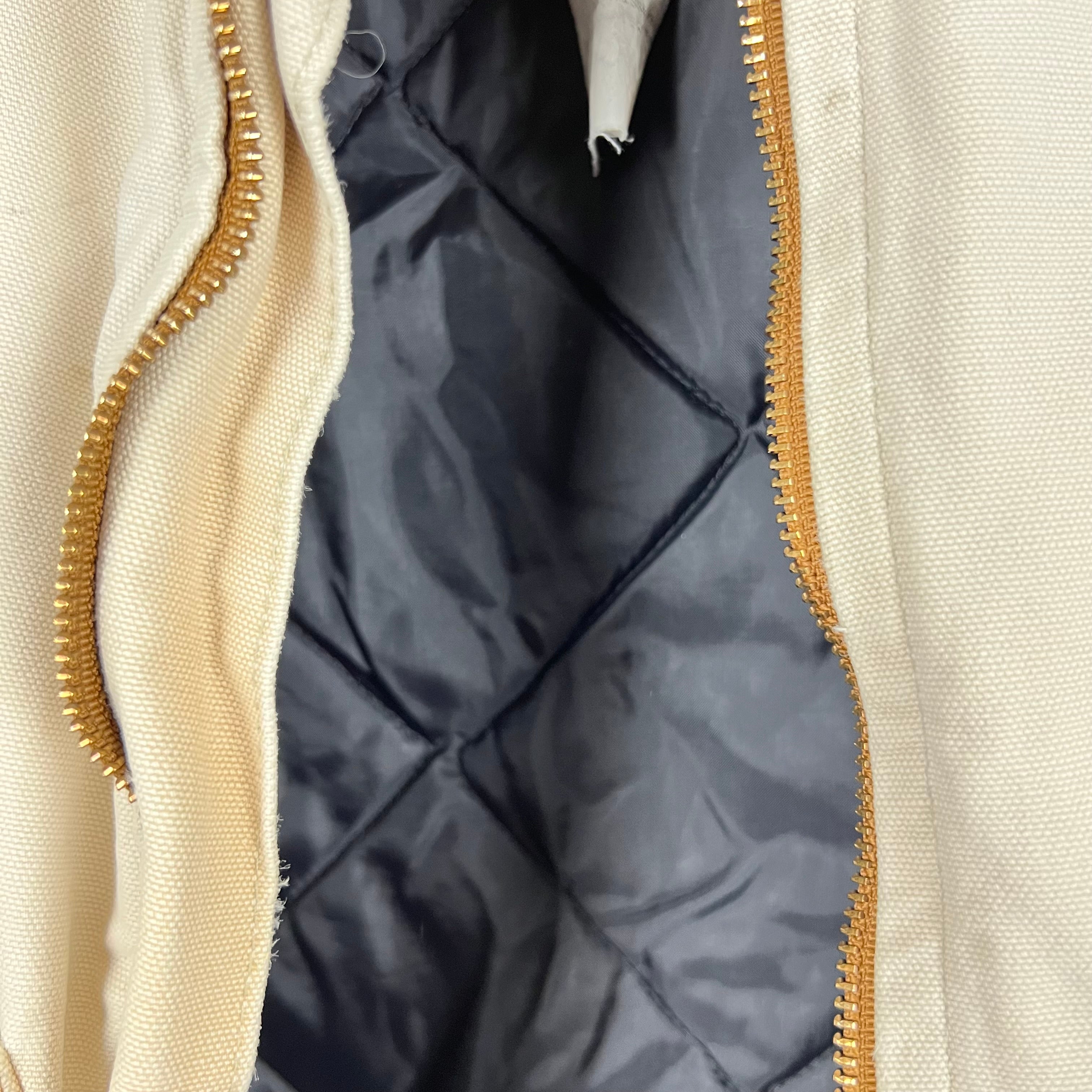 Vintage Carhartt Insulated Duck Vest Faded Cream