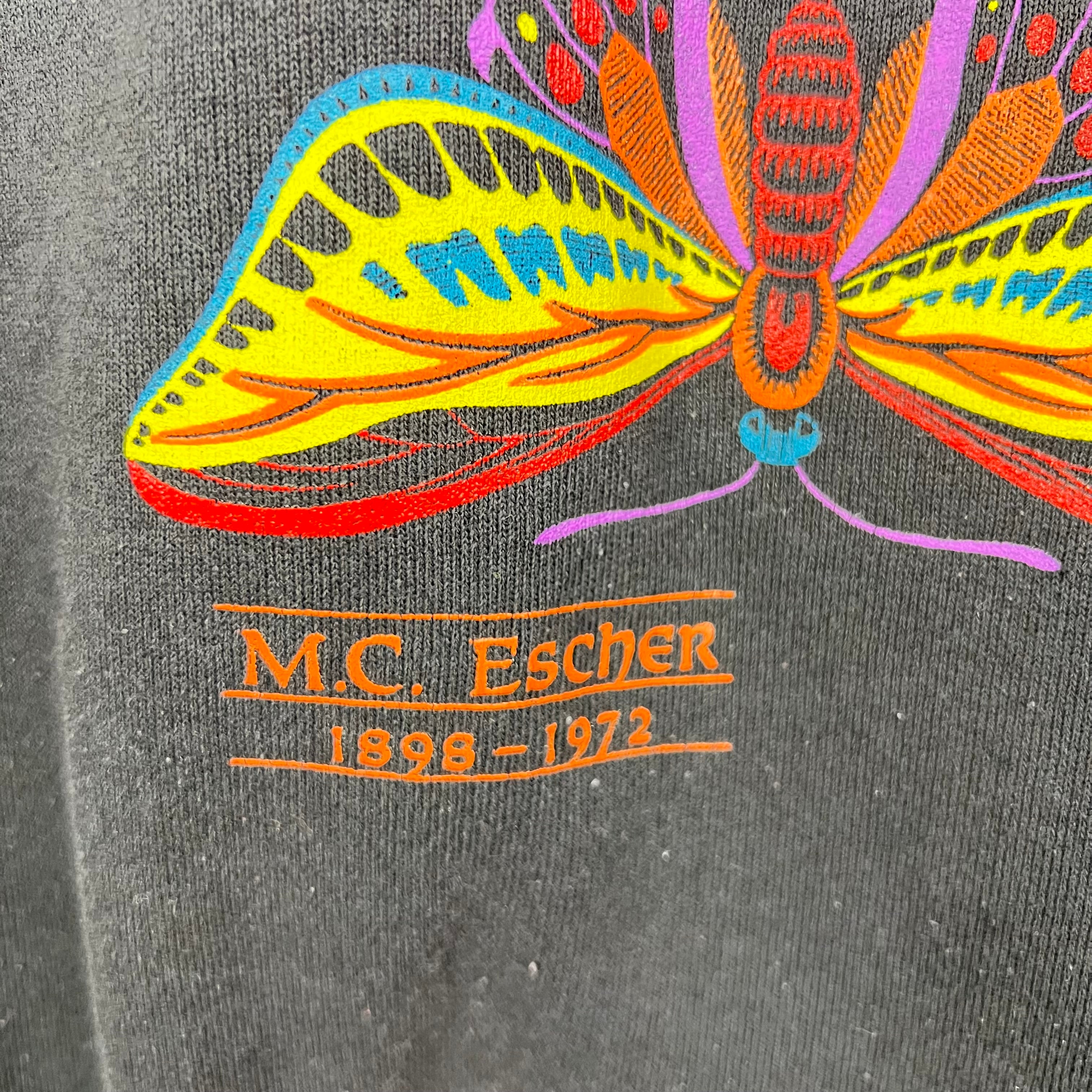 Vintage MC Escher Butterfly Crewneck Black
