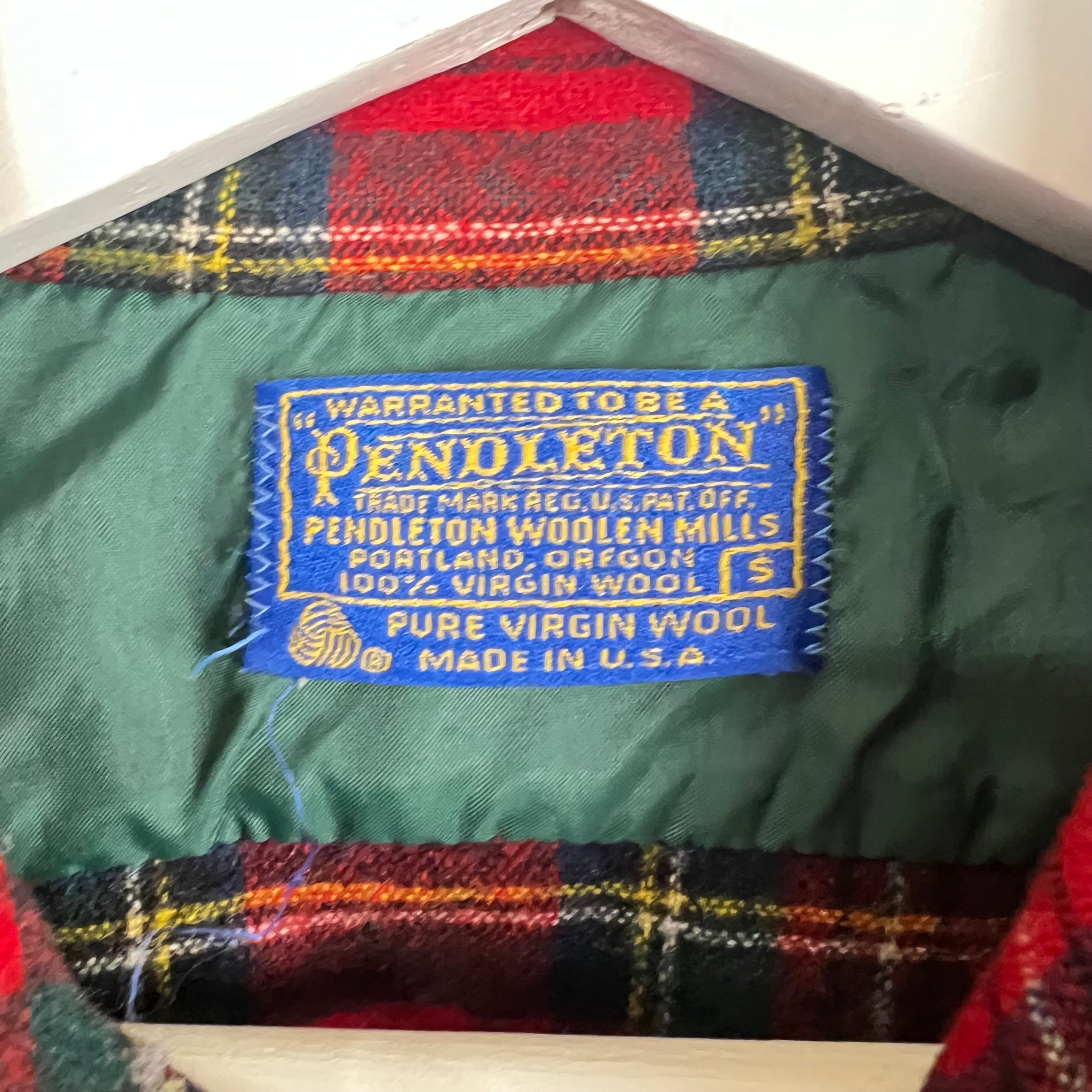 Vintage Pendleton Plaid Button Up Shirt Red