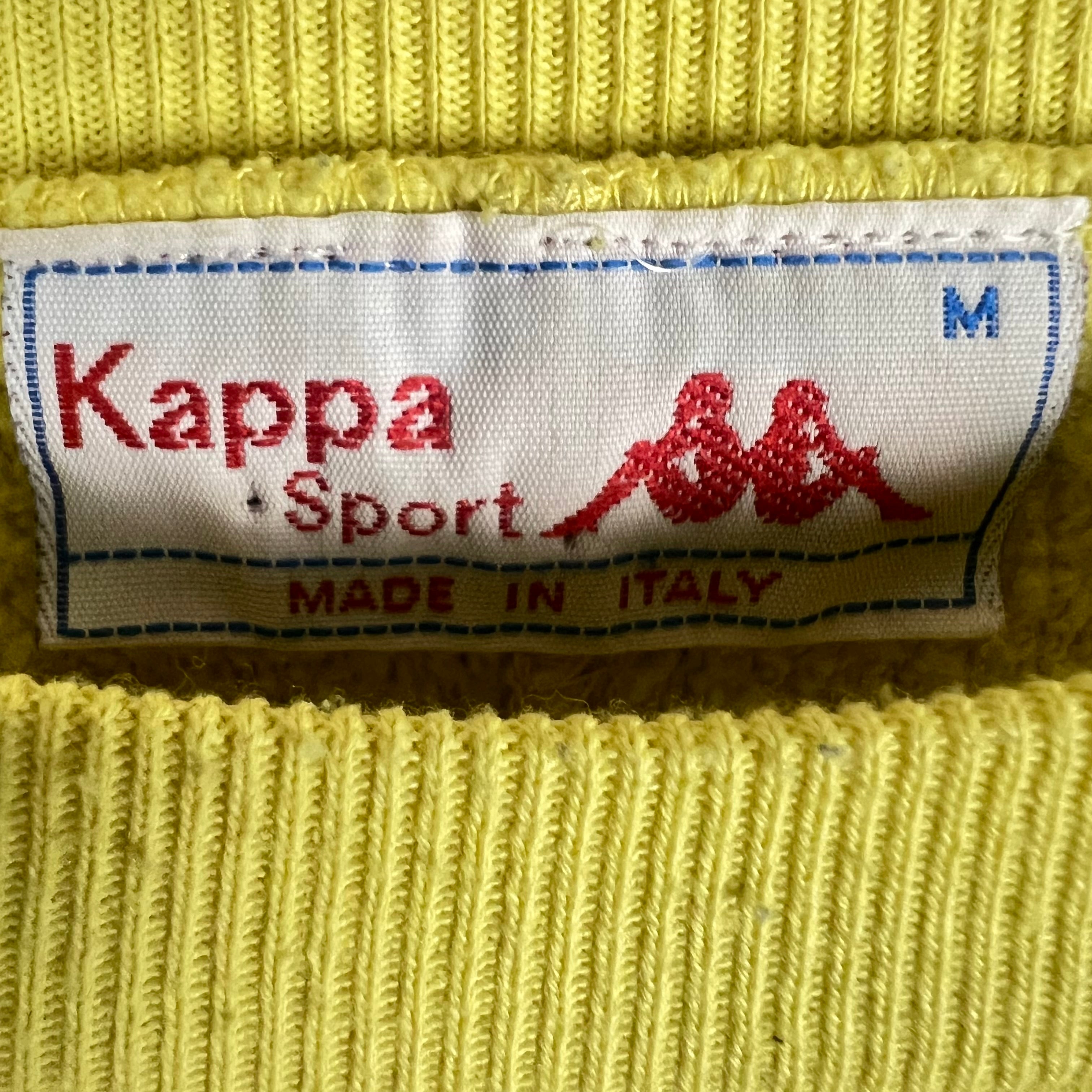 Vintage Kappa Sport Women’s Navy Life Logo Crewneck Soft Yellow