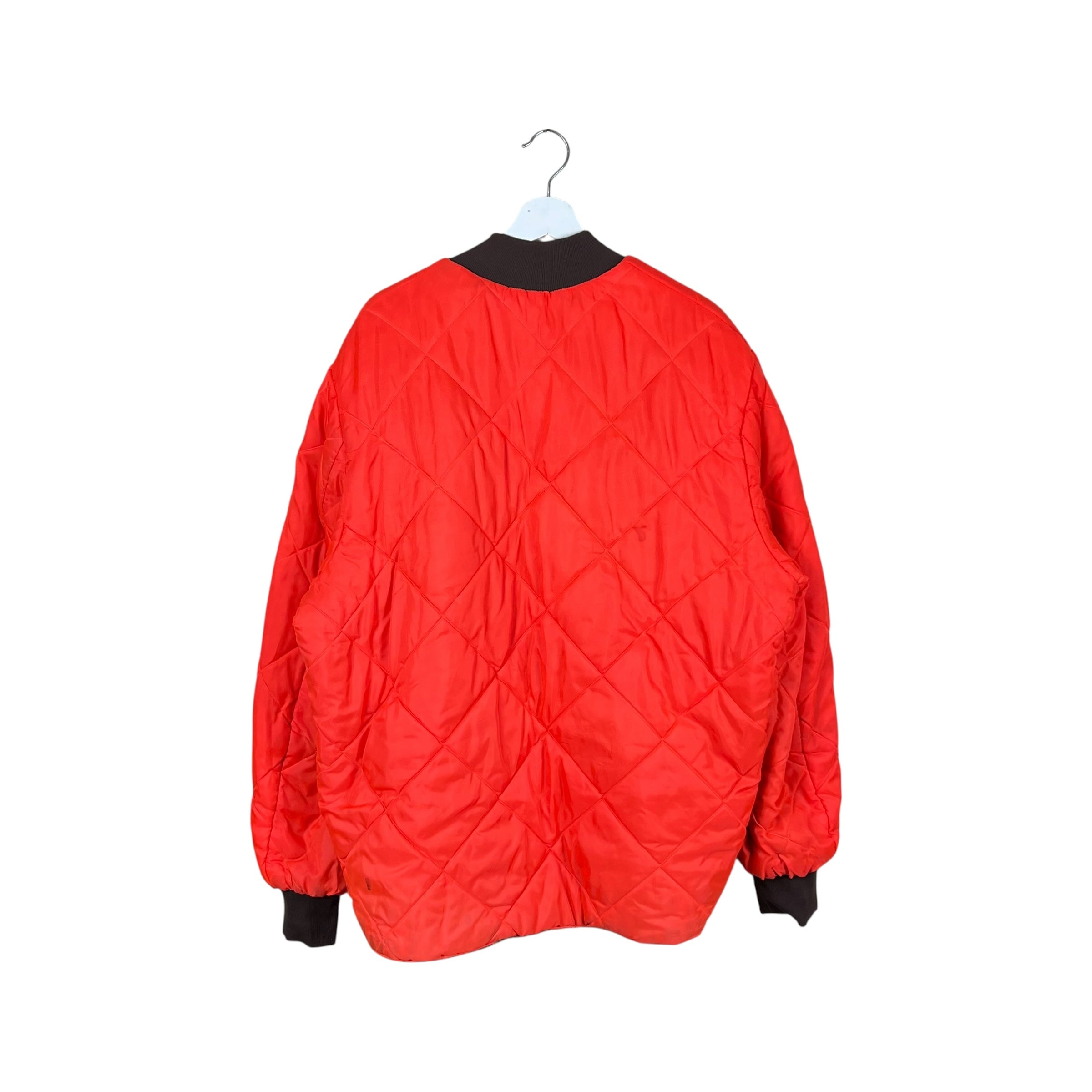 Vintage Nikaldi Reversible RealTree Puffer Bomber Jacket Camo/Orange