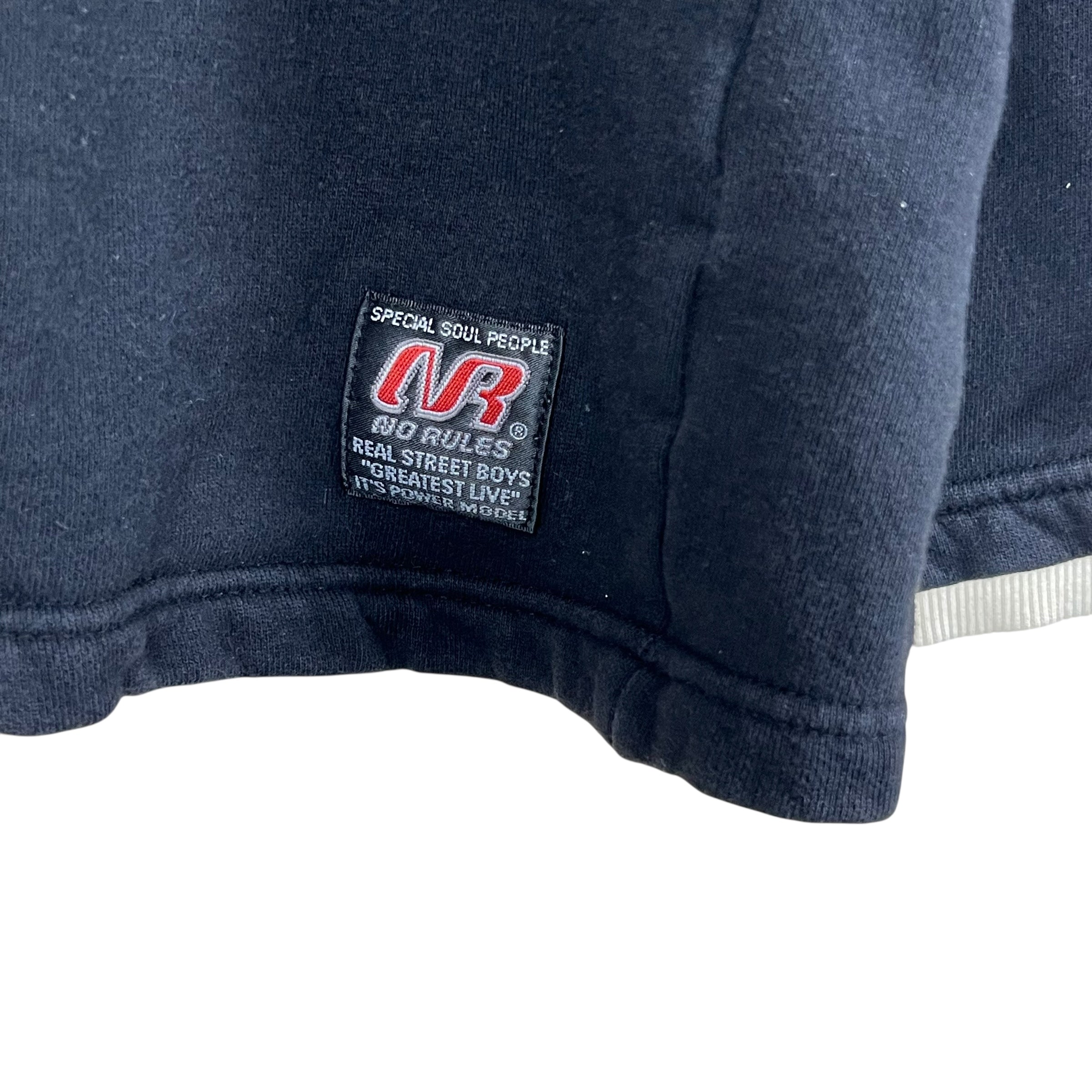 Vintage No Rules Youth Street Boys Graphic Crewneck Black