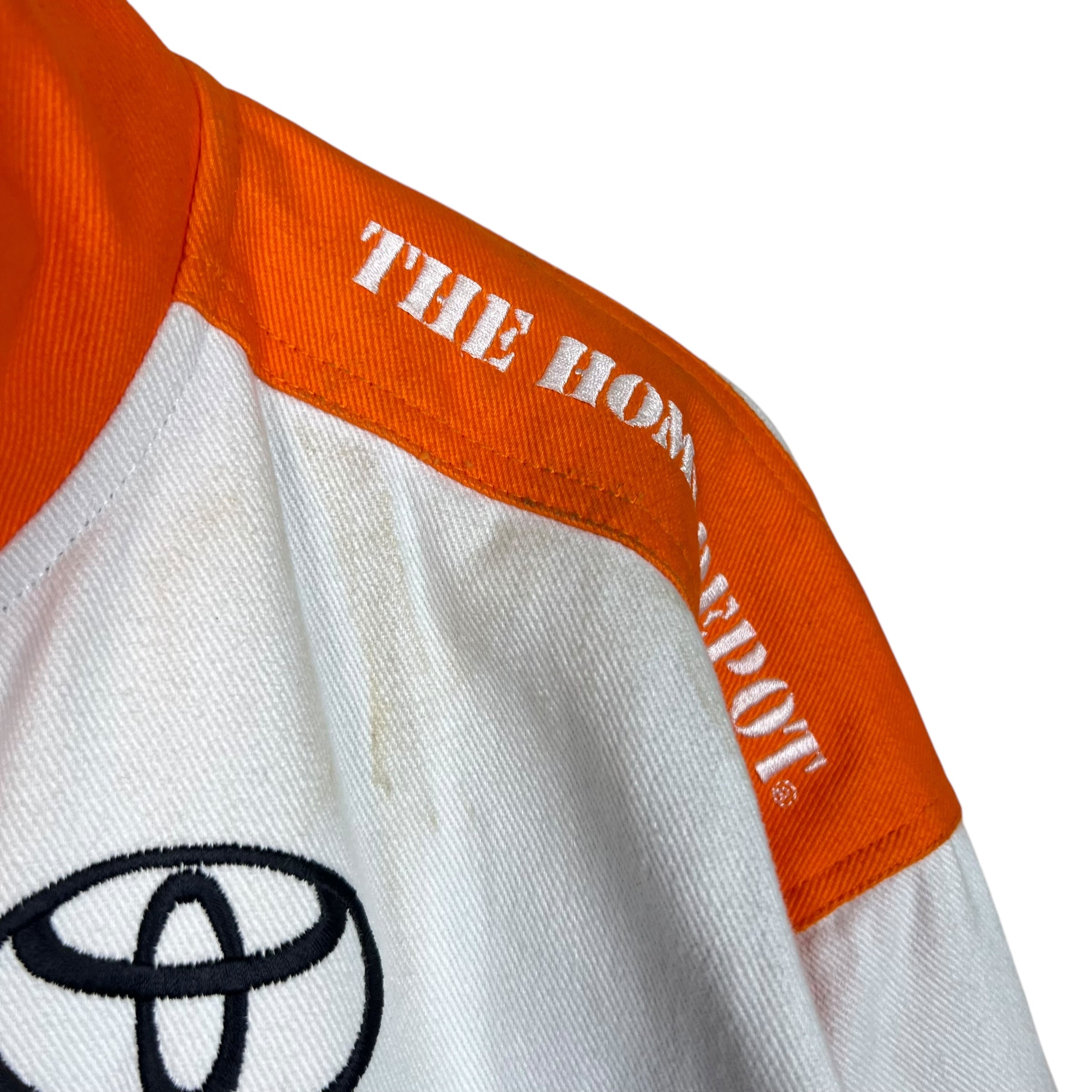 Vintage Chase Authentics NASCAR Tony Stewart Home Depot Racing Jacket White